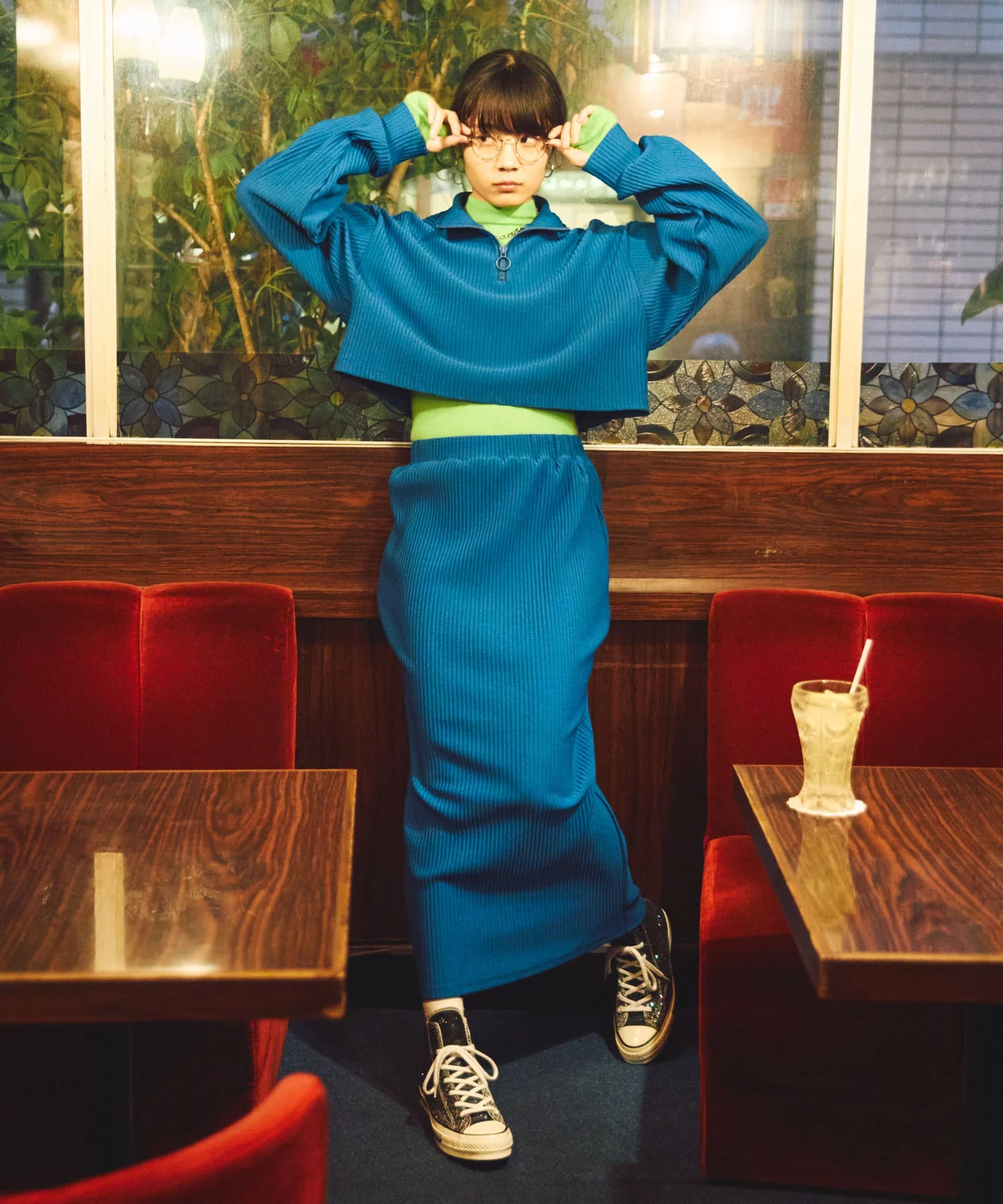 バックスリットロングスカート - Image 8
