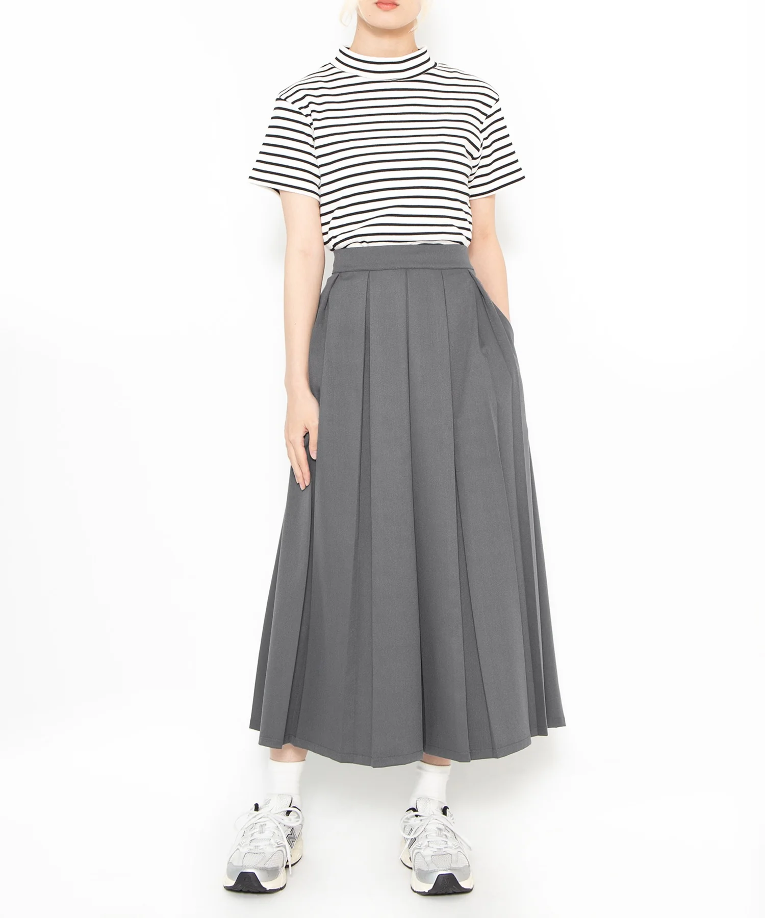 ボックスプリーツロングスカート - Image 16