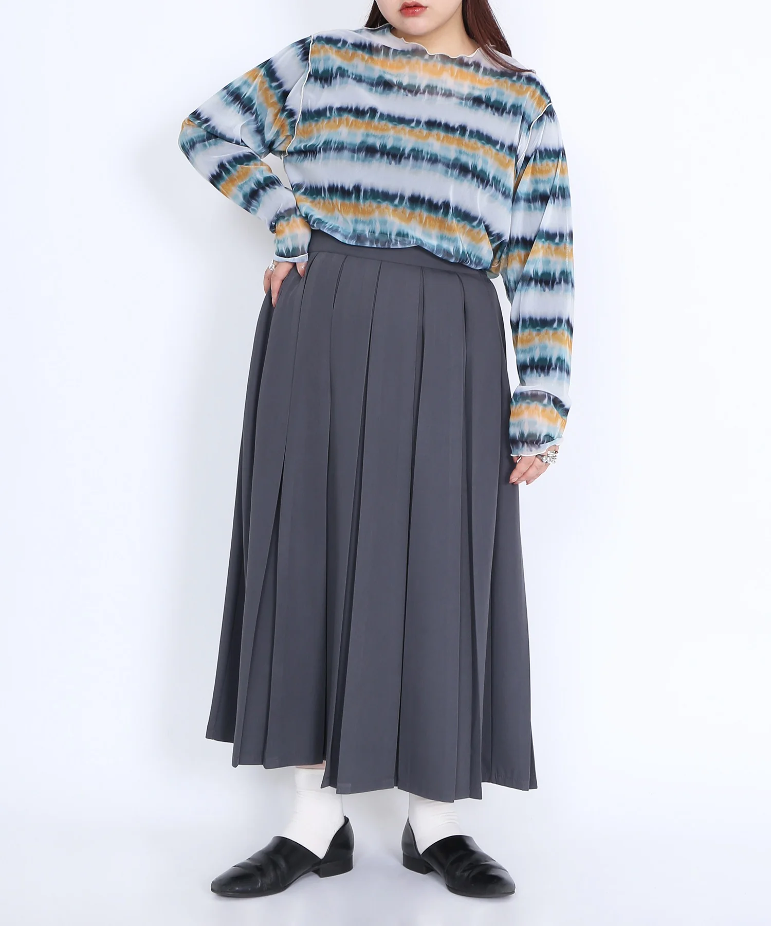 ボックスプリーツロングスカート - Image 18