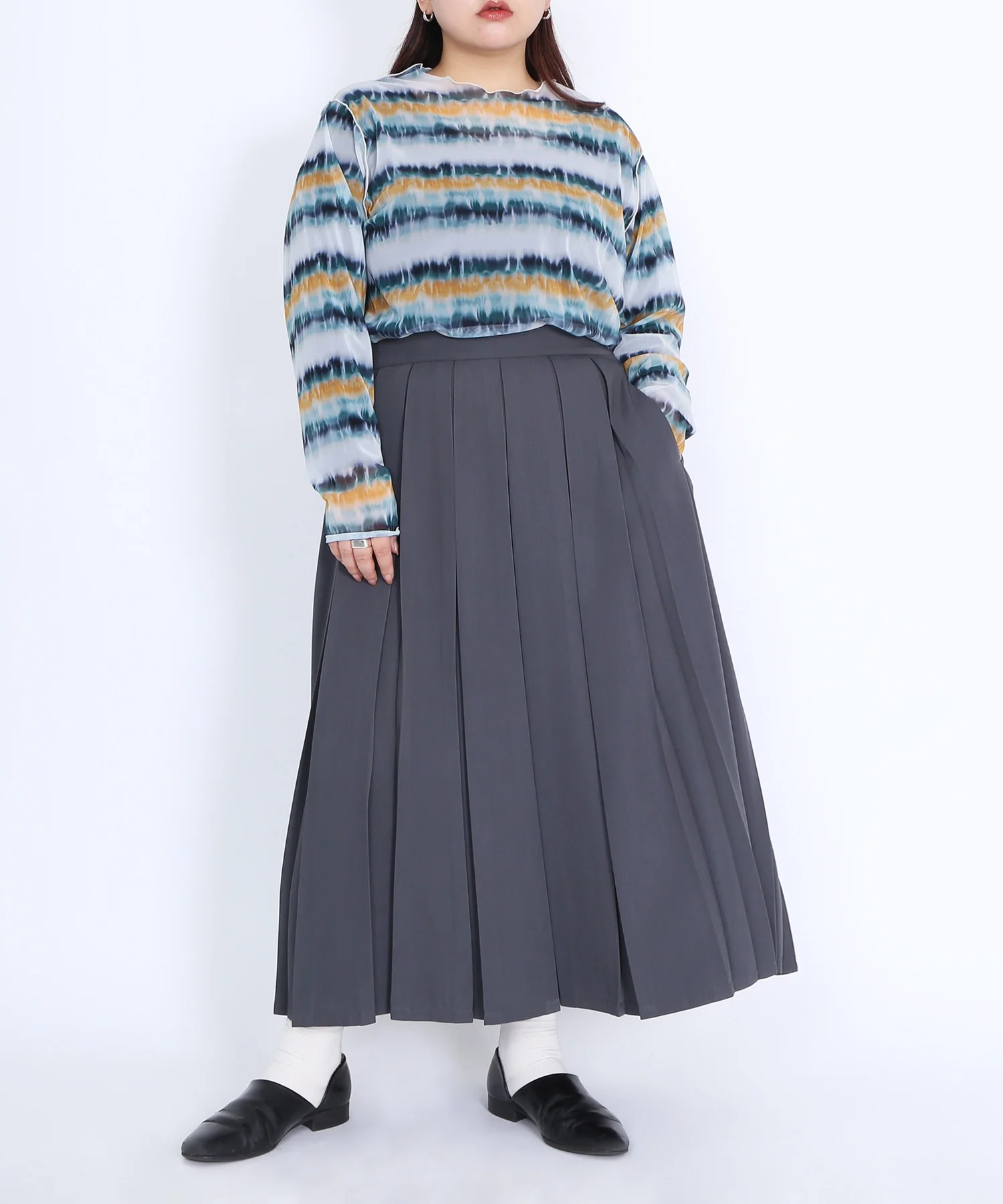ボックスプリーツロングスカート - Image 19