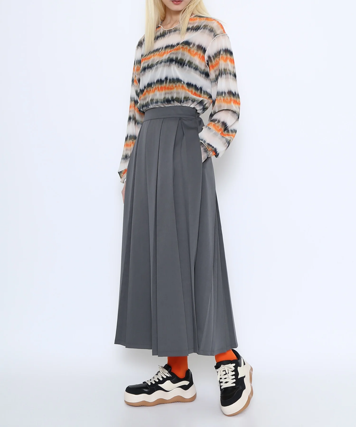 ボックスプリーツロングスカート - Image 20