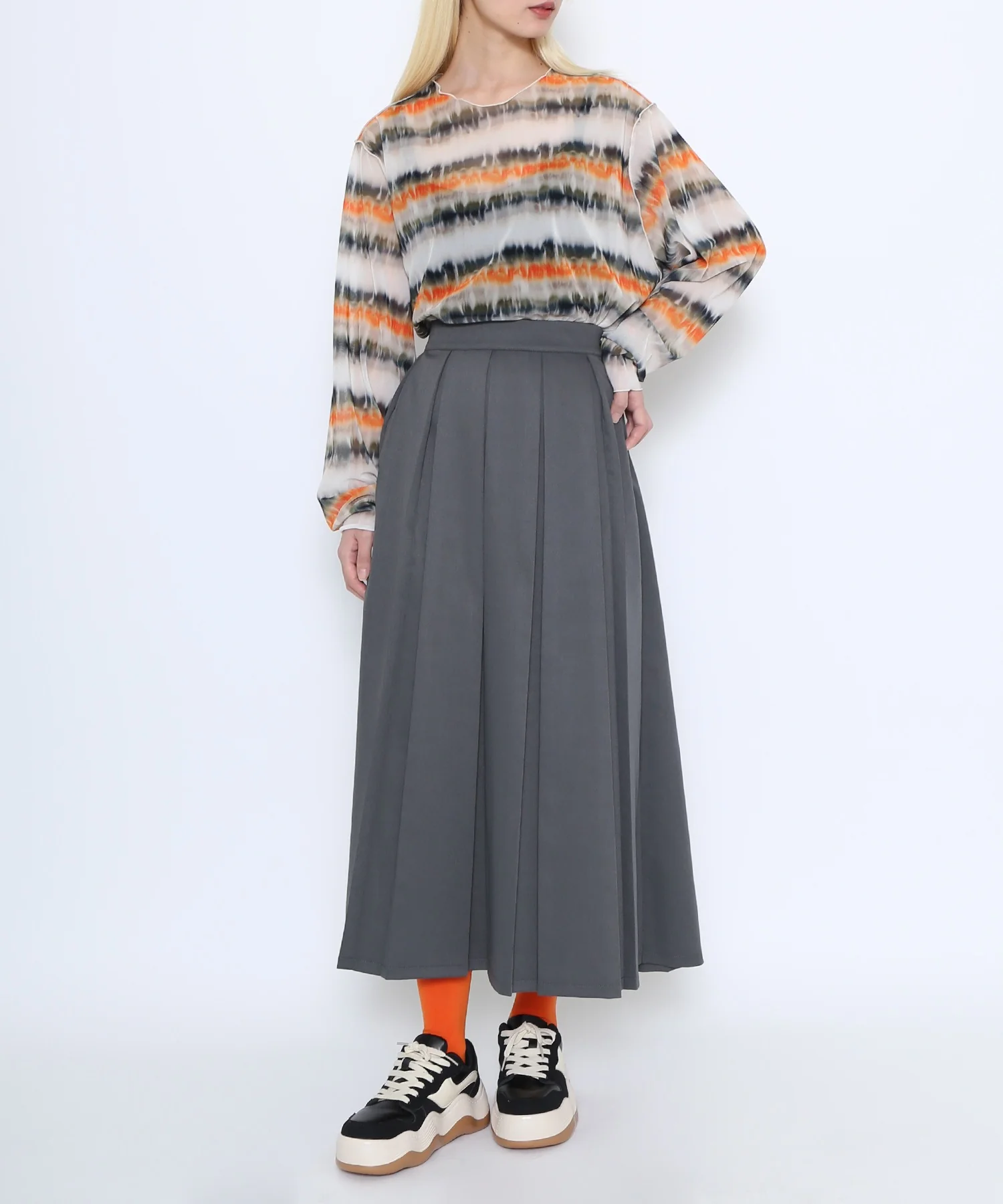 ボックスプリーツロングスカート - Image 21