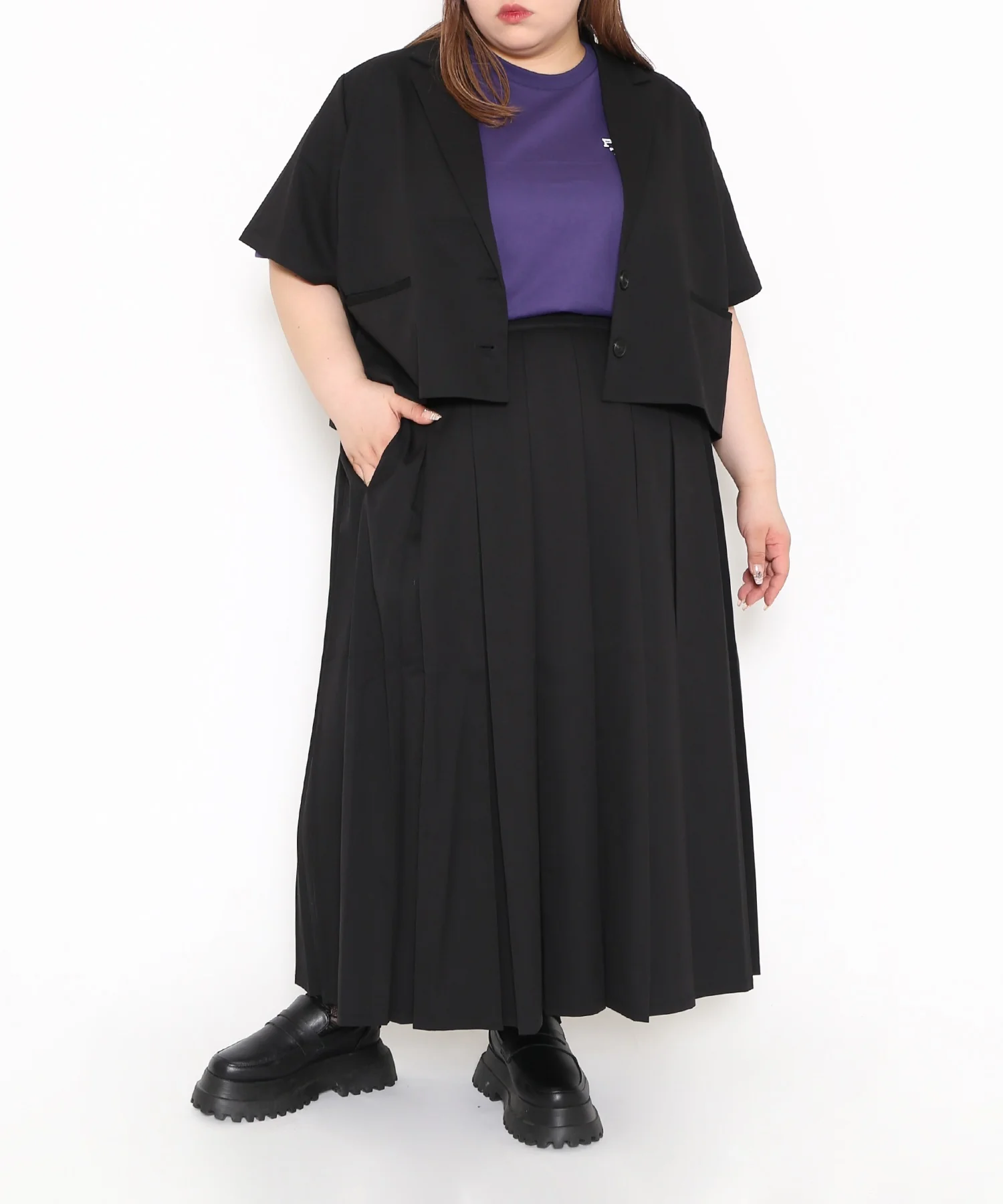 ボックスプリーツロングスカート - Image 25