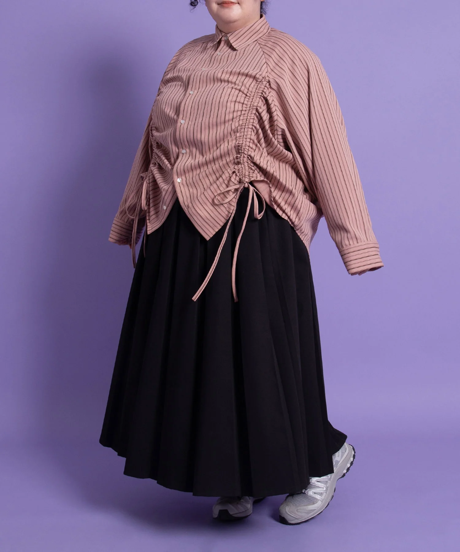 ボックスプリーツロングスカート - Image 3