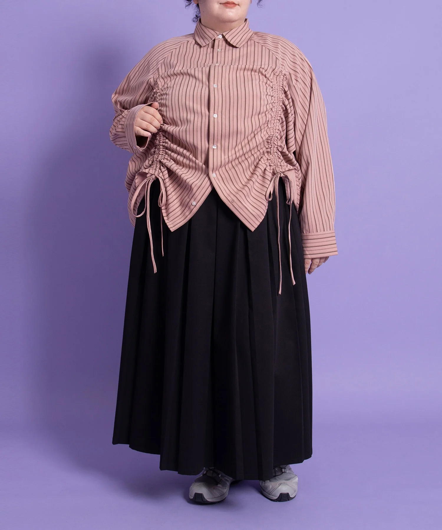 ボックスプリーツロングスカート - Image 4