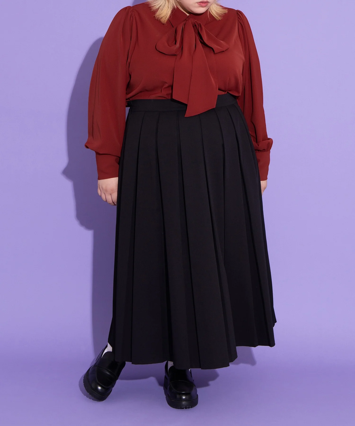 ボックスプリーツロングスカート - Image 8