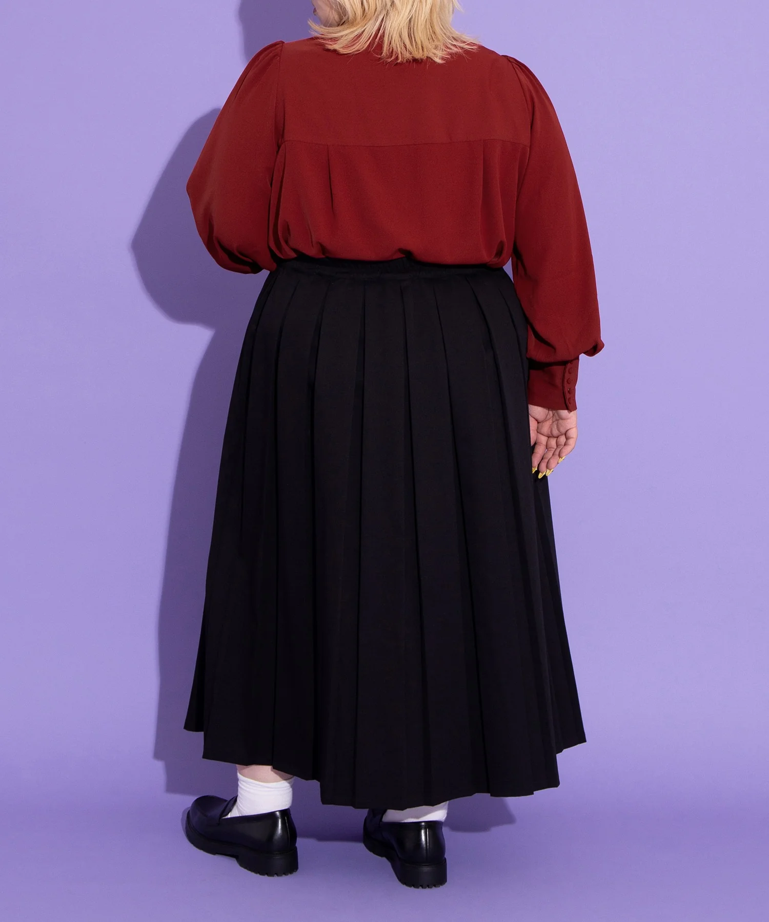 ボックスプリーツロングスカート - Image 9