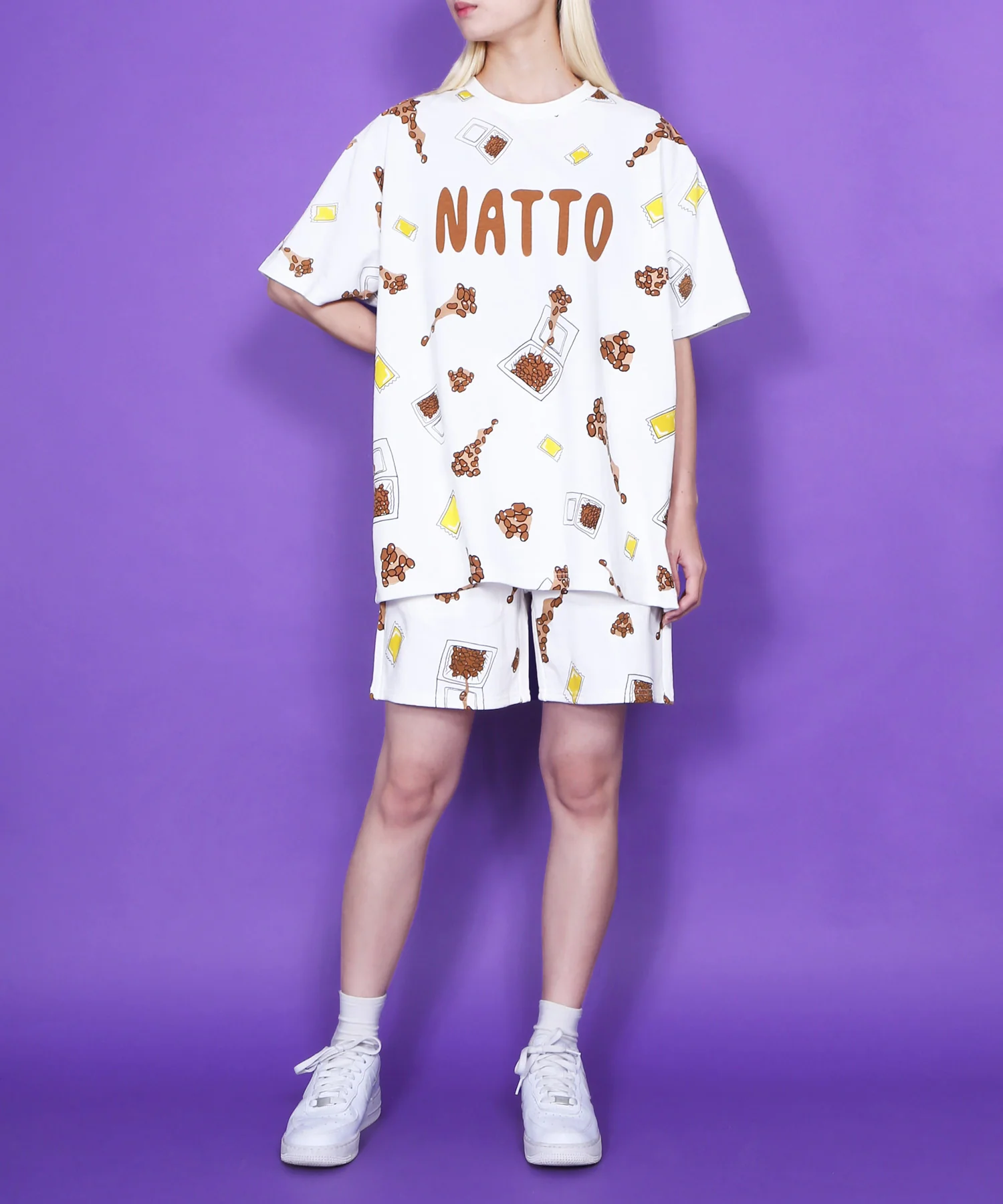 フード総柄スウェットショートパンツ - Image 5