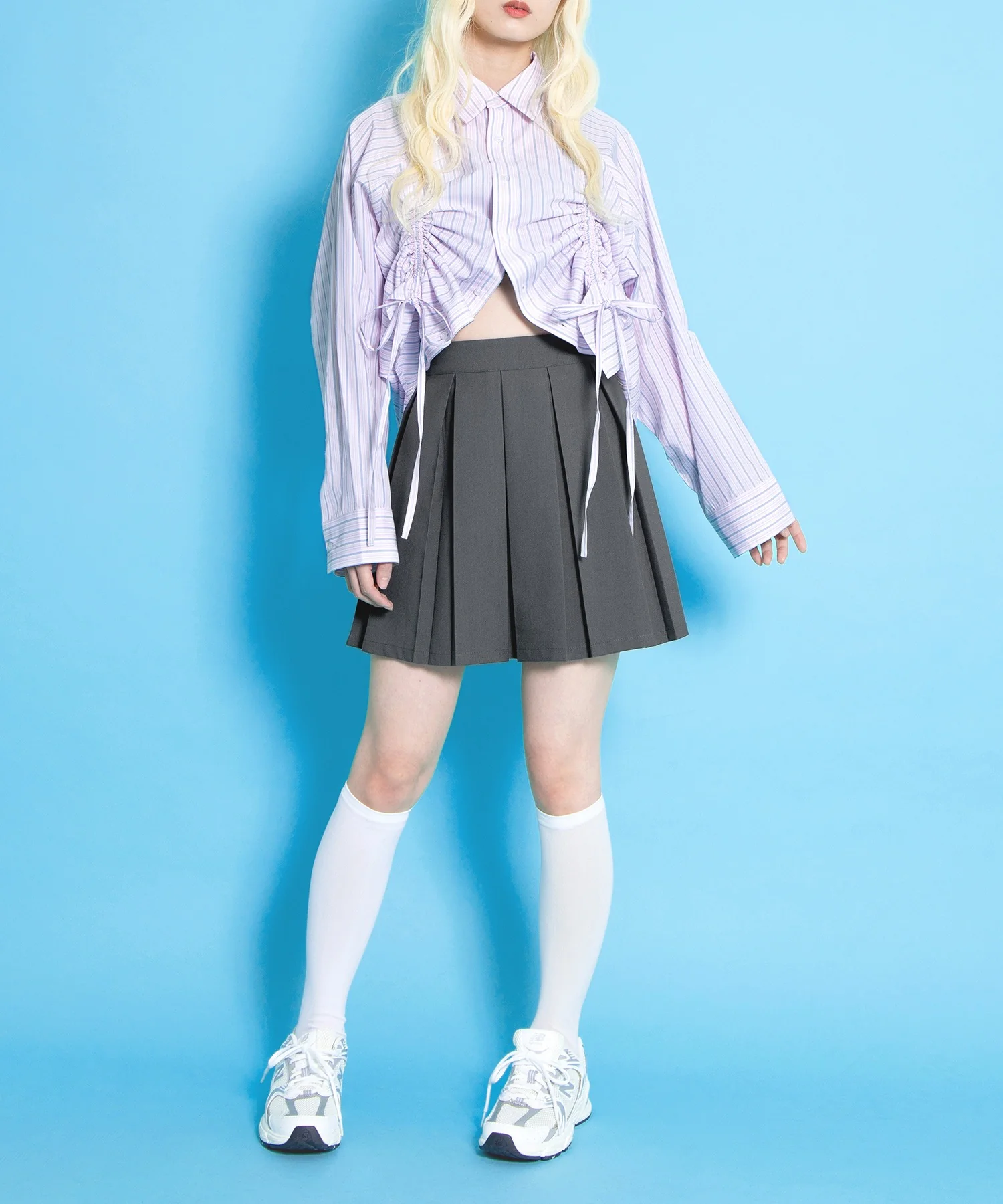 ボックスプリーツミニスカート - Image 3