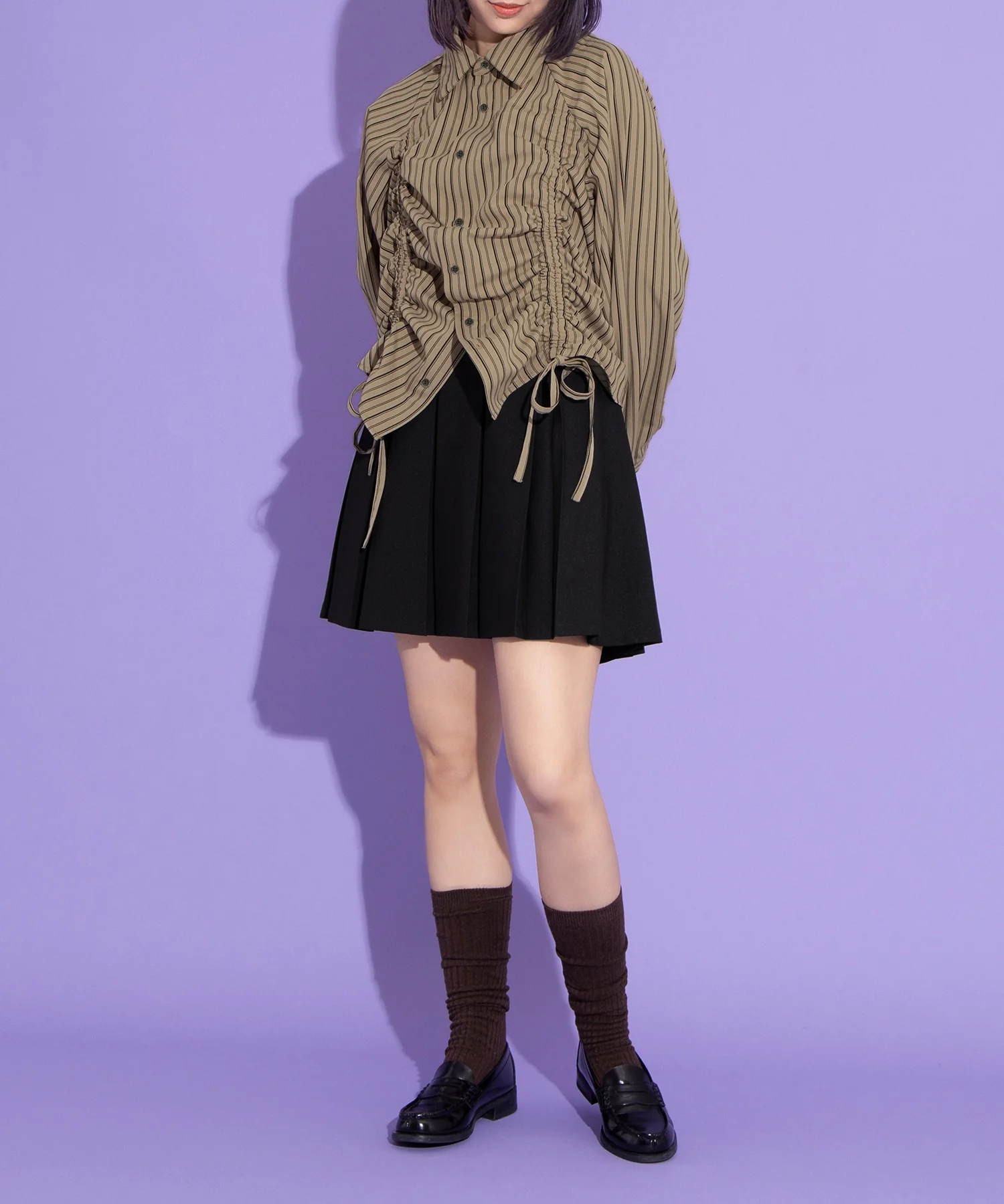 ボックスプリーツミニスカート - Image 6