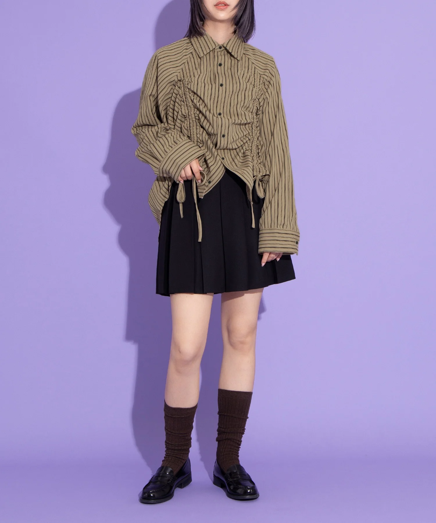 ボックスプリーツミニスカート - Image 7