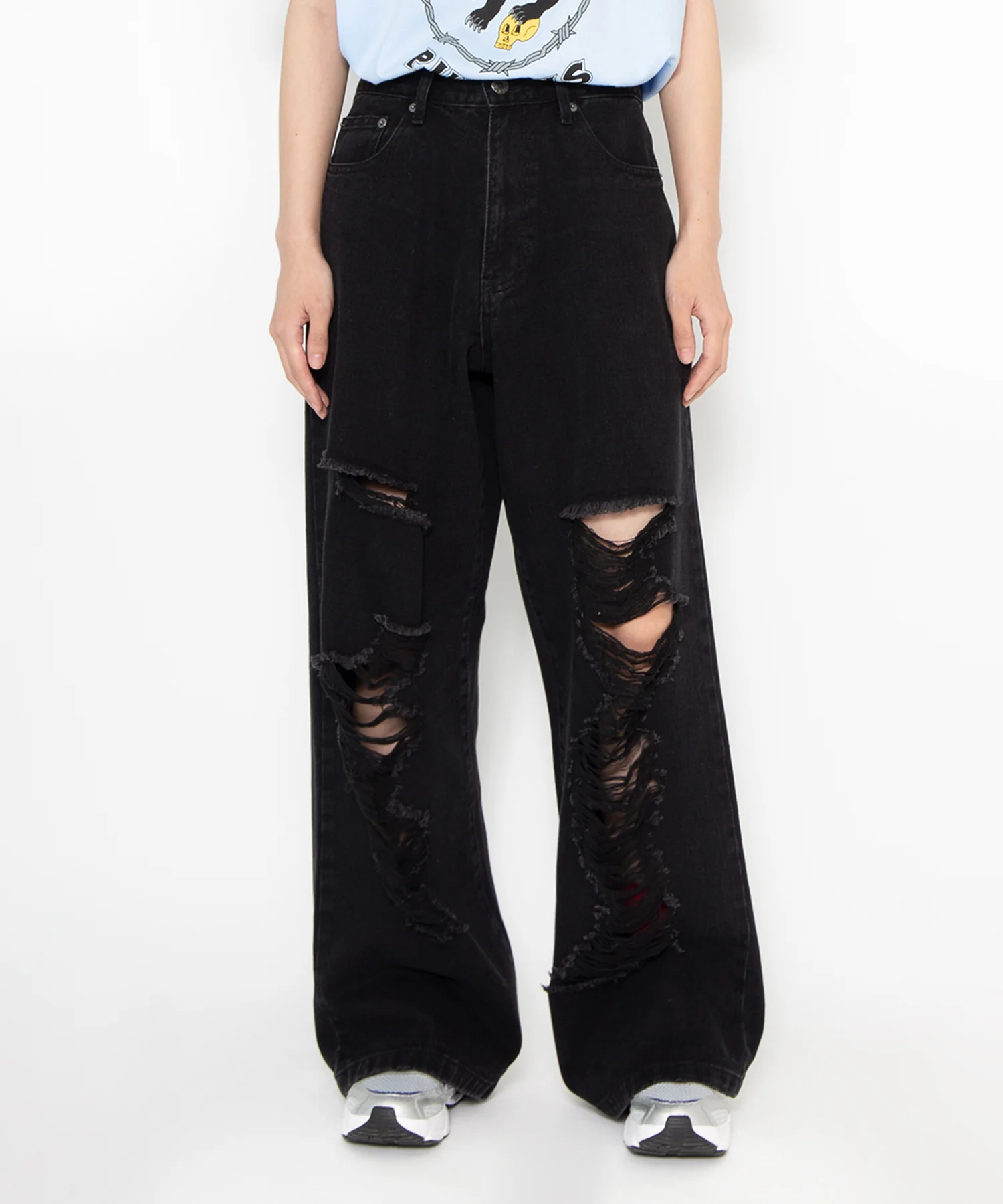 ダメージデニムワイドパンツ - Image 13