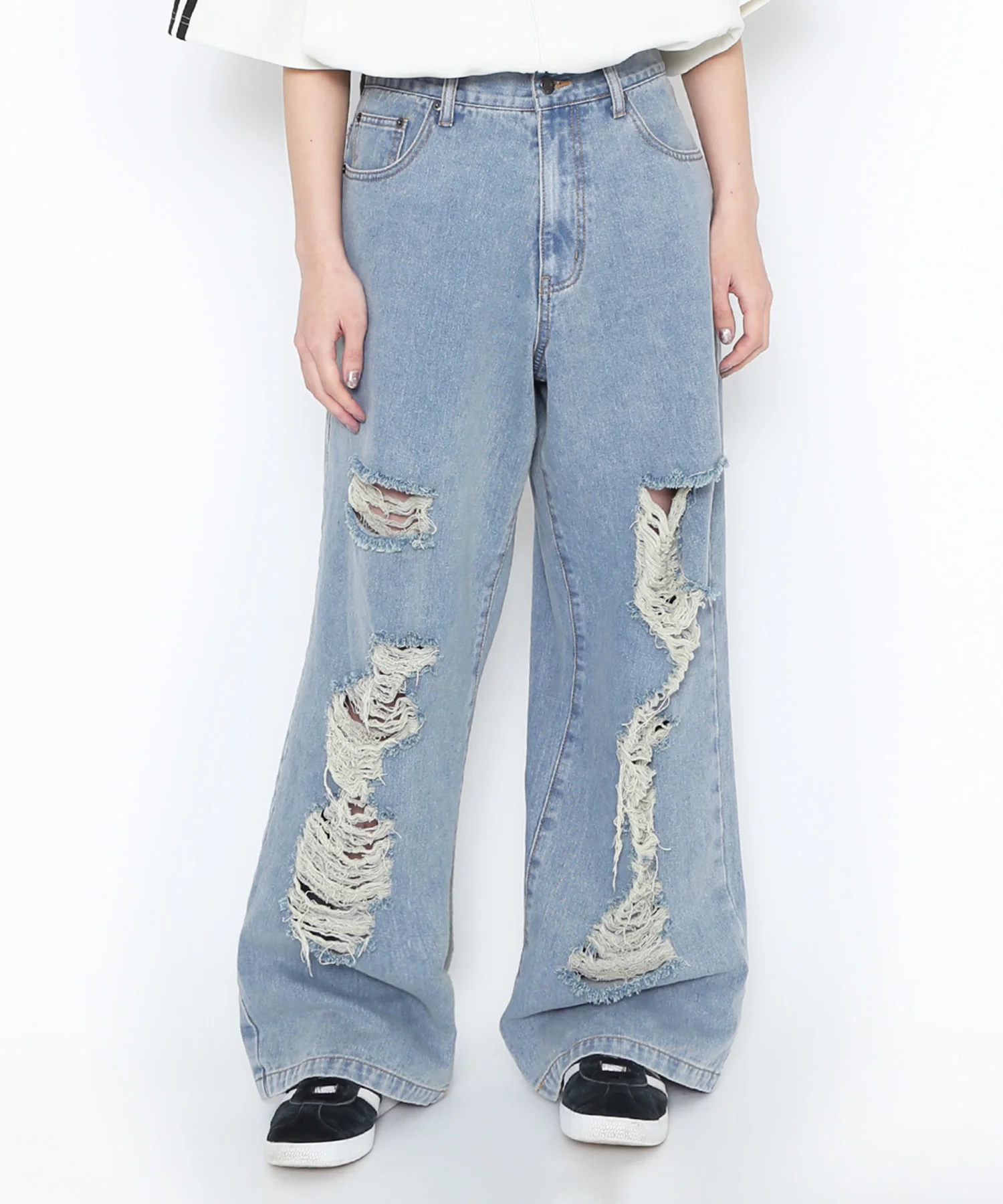 ダメージデニムワイドパンツ - Image 5