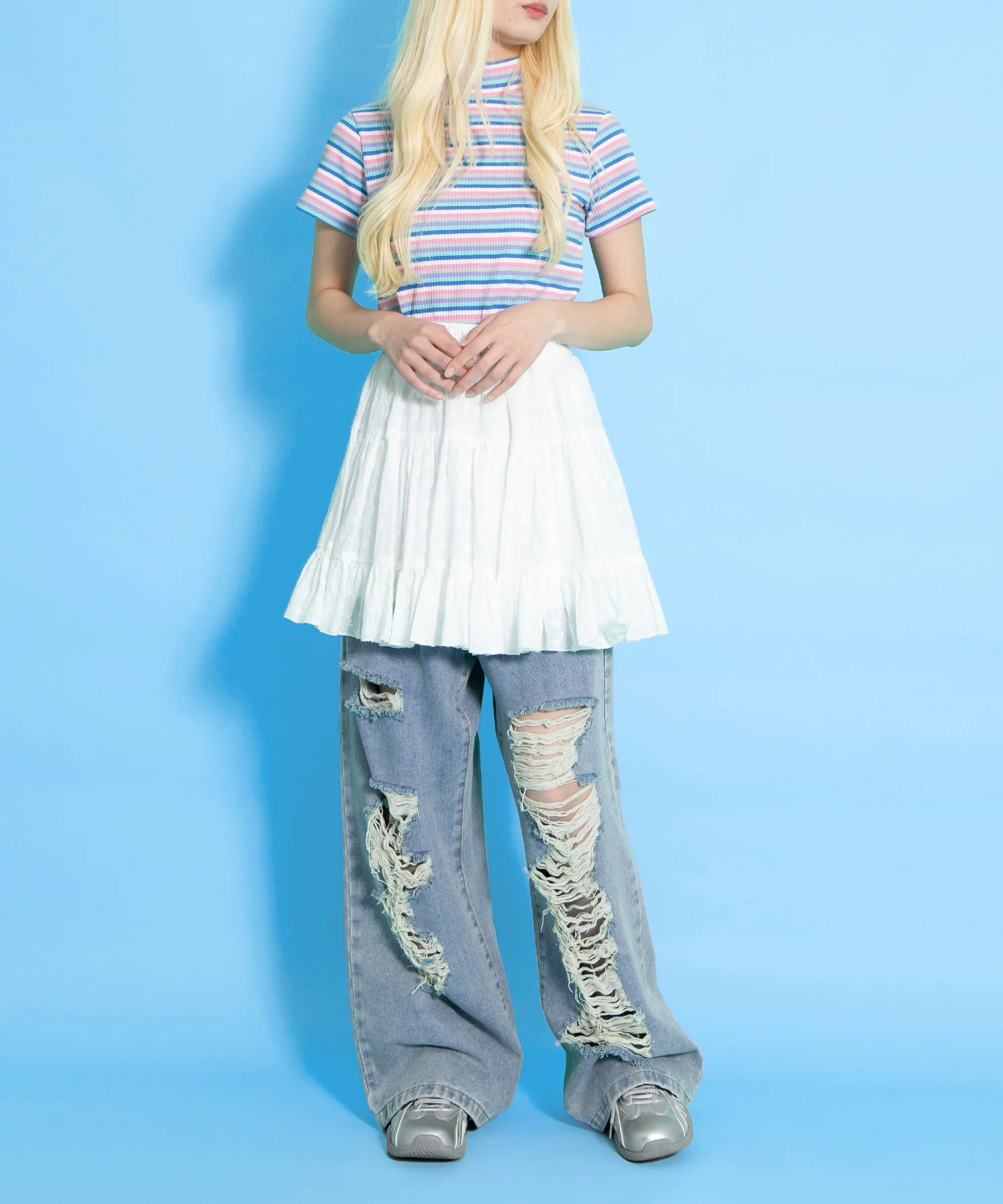 ダメージデニムワイドパンツ - Image 7
