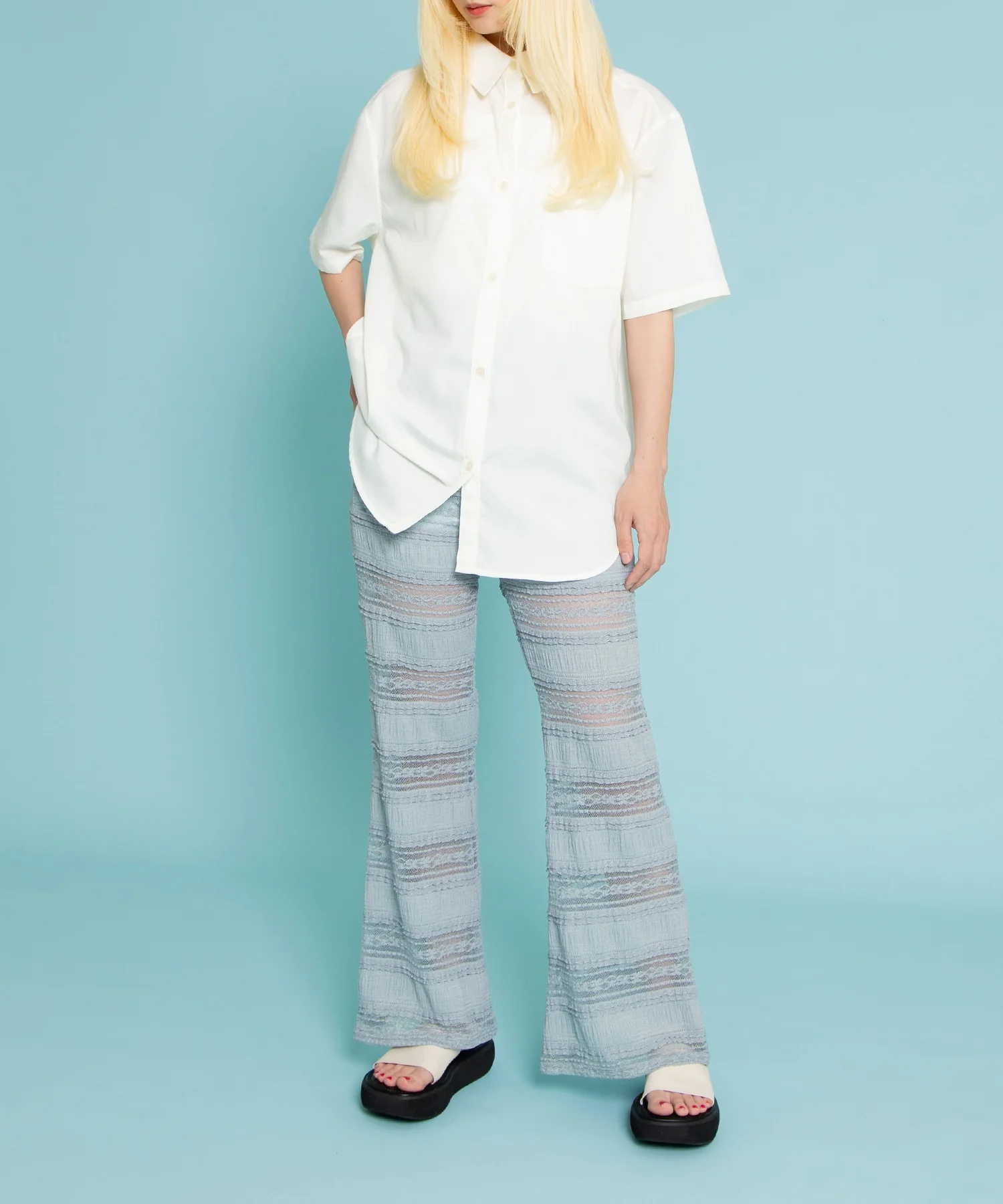 レースフリルフレアパンツ - Image 17