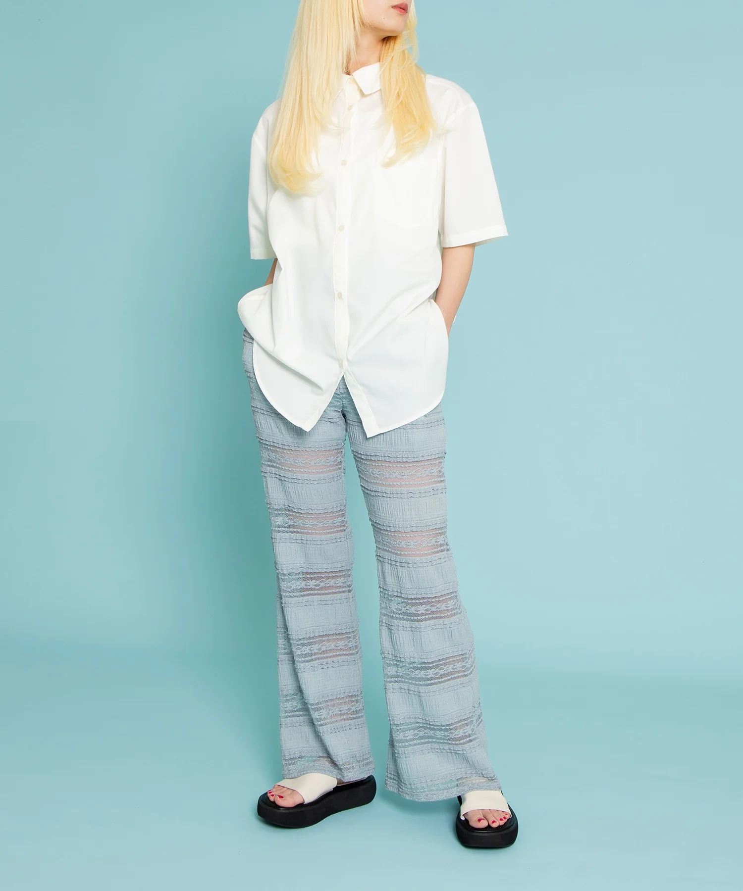 レースフリルフレアパンツ - Image 18