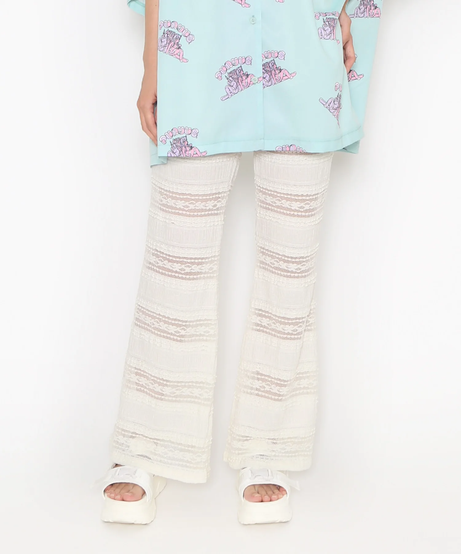レースフリルフレアパンツ - Image 9