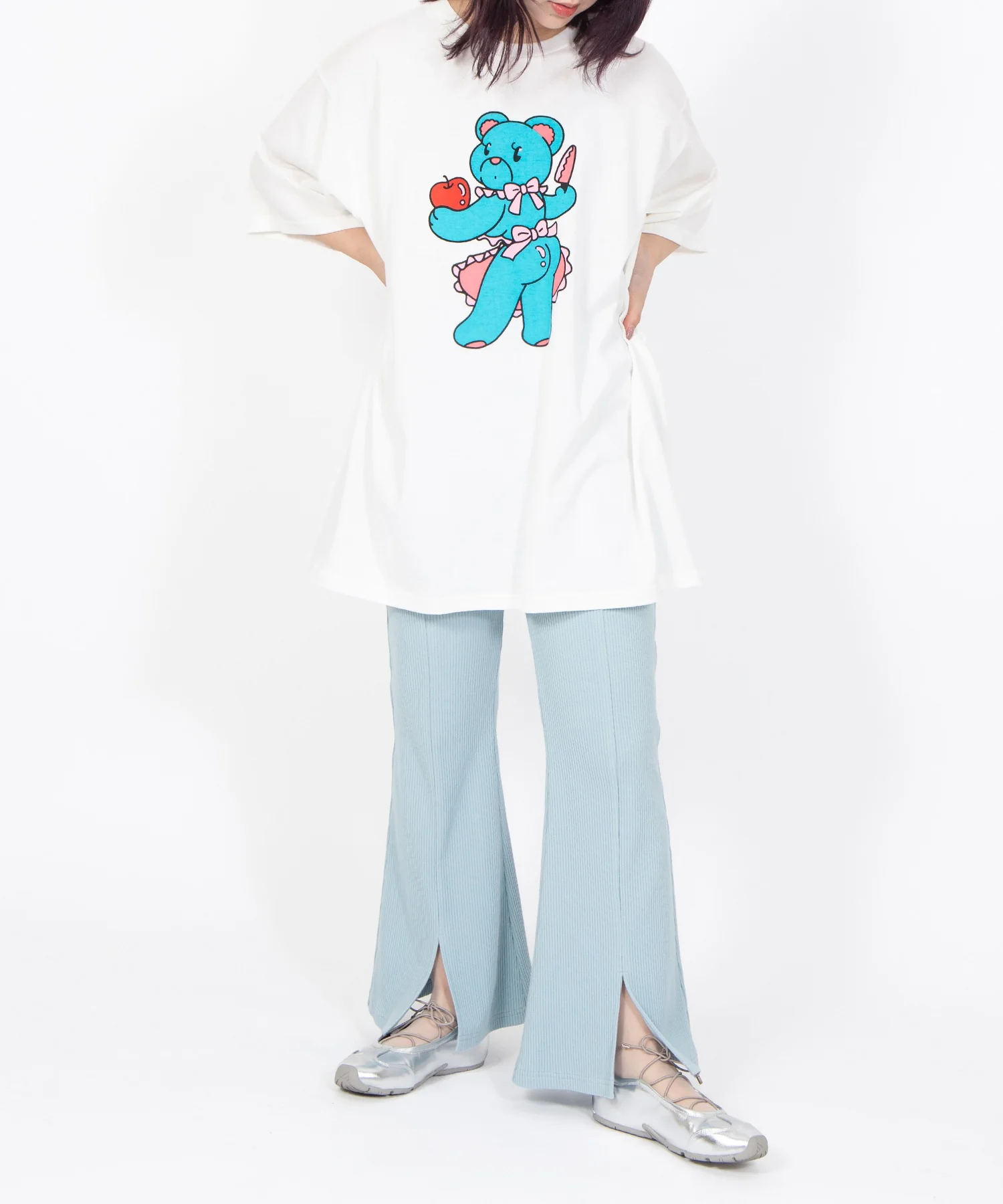 フロントスリットフレアパンツ - Image 8