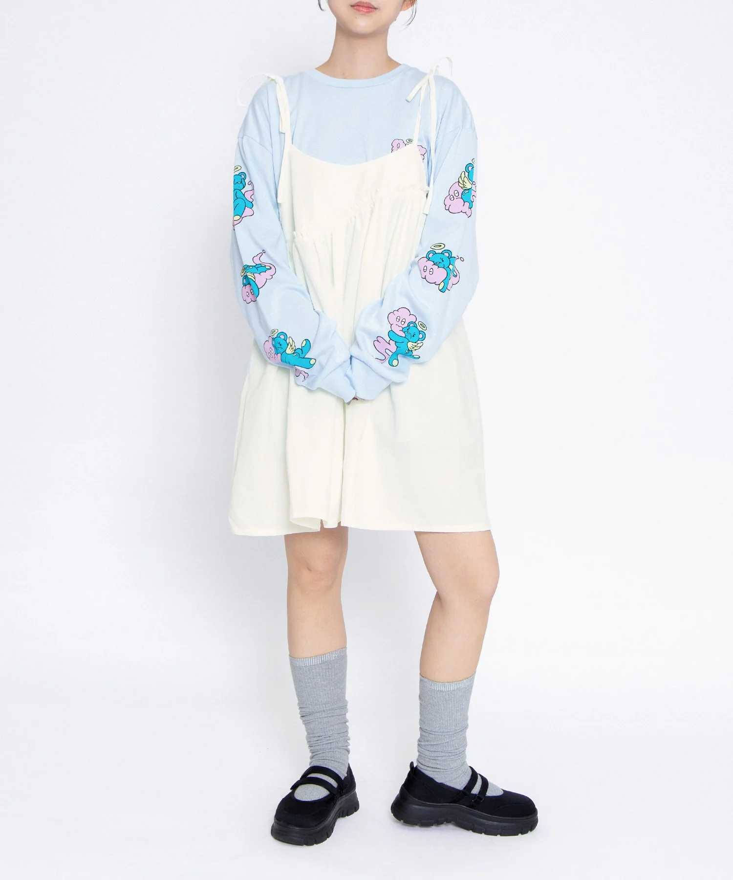 ベアスリーブプリントロンT - Image 9