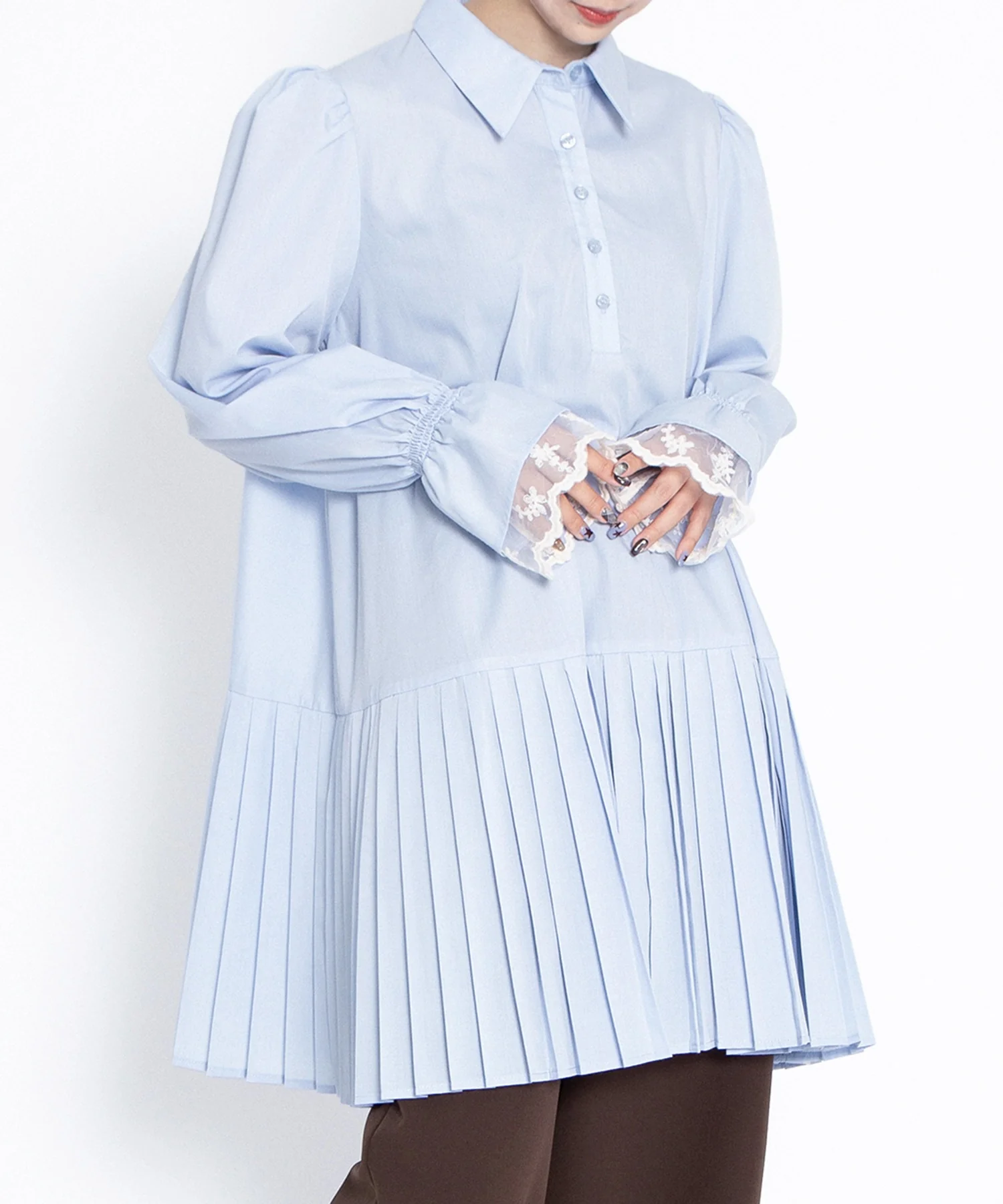 プリーツヘムシャツワンピース - Image 3