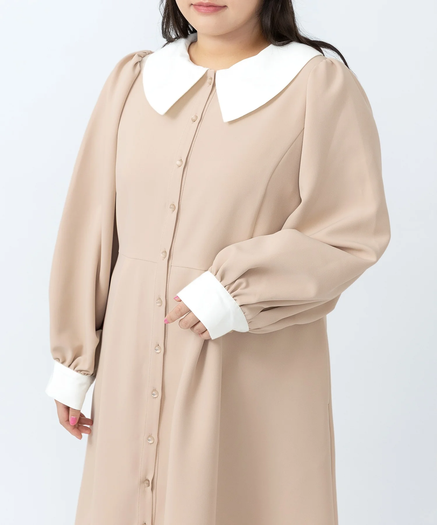 長袖パフスリーブワンピース - Image 6