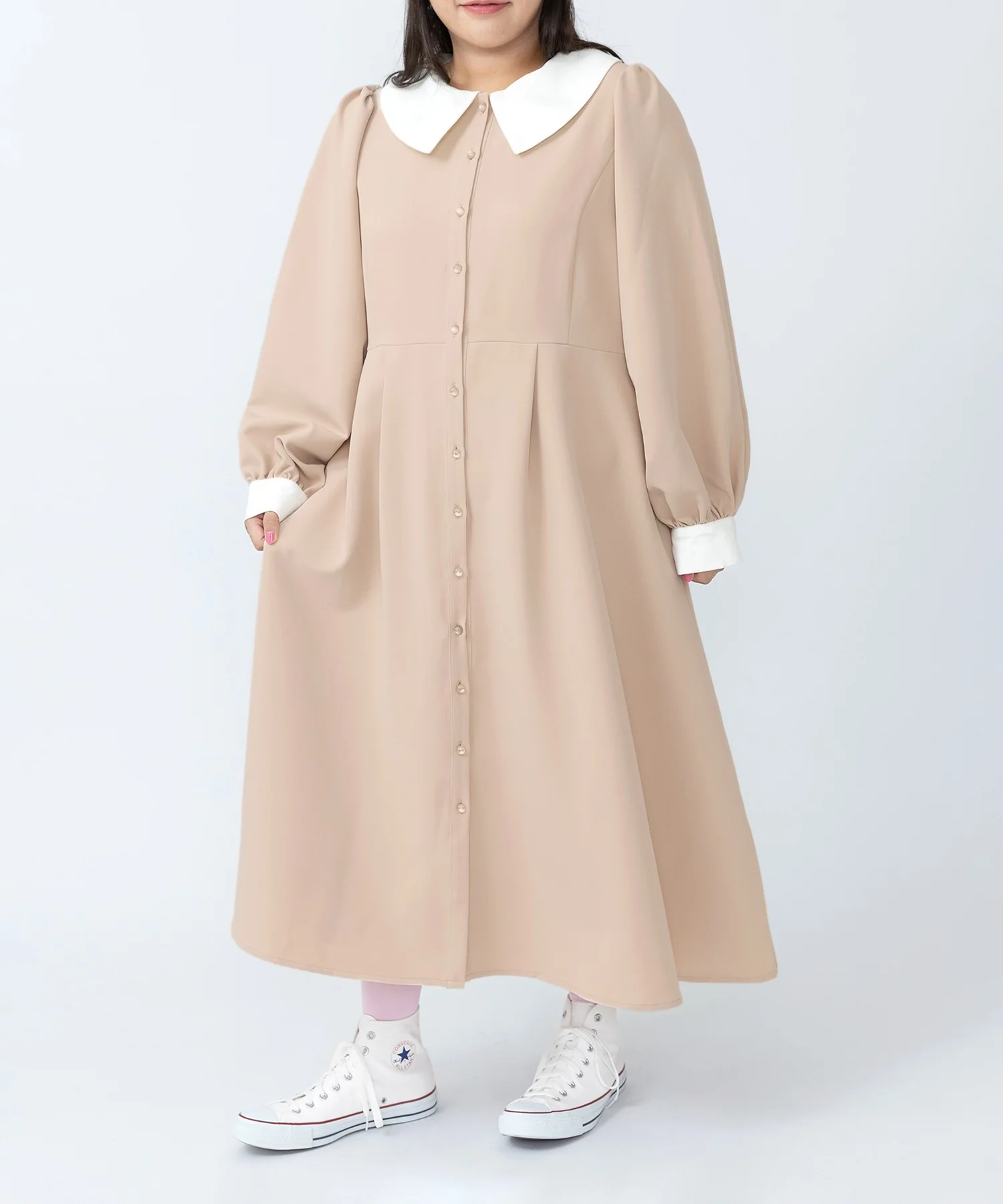 長袖パフスリーブワンピース - Image 7