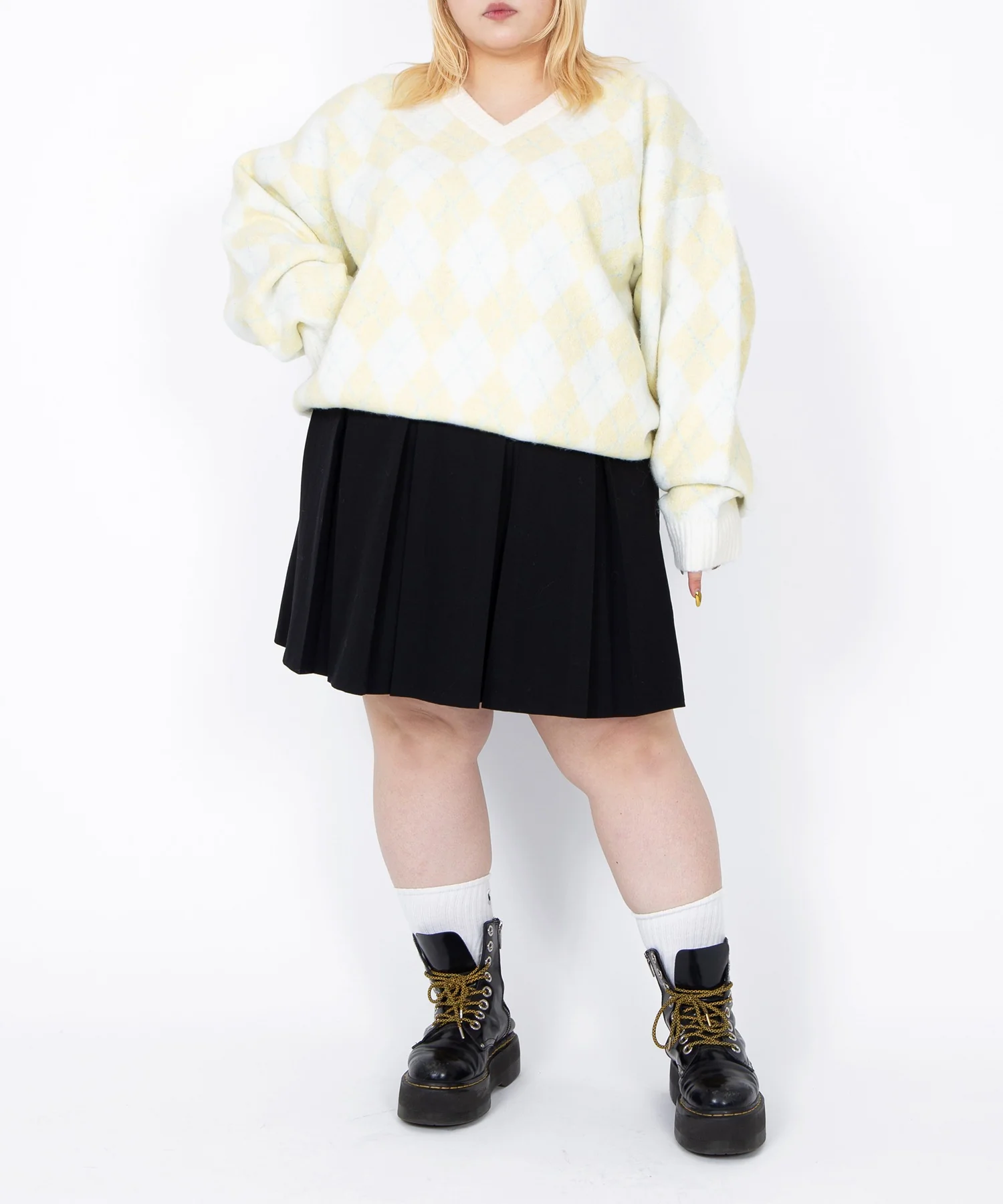 アーガイルVネックニット - Image 13
