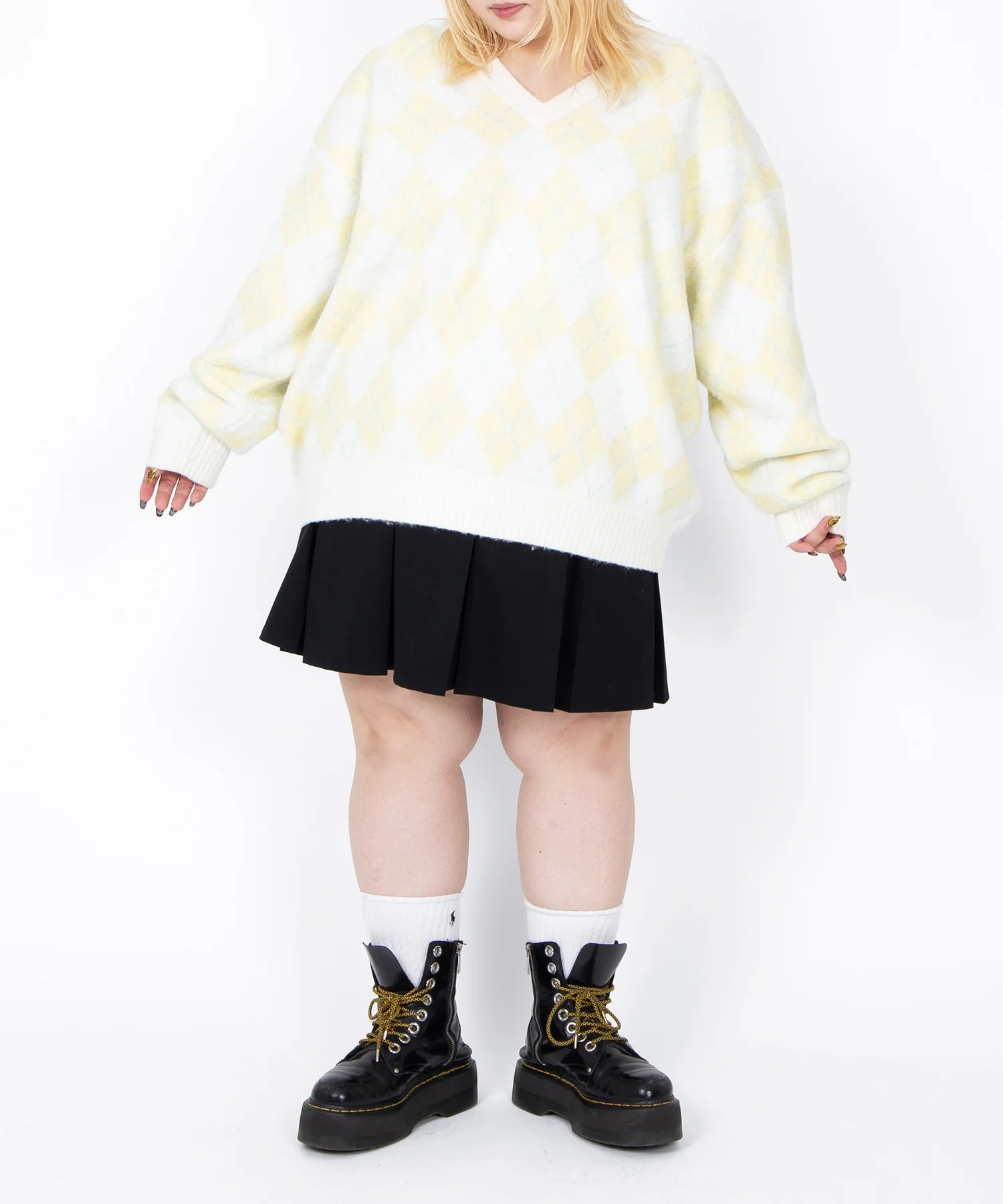 アーガイルVネックニット - Image 14