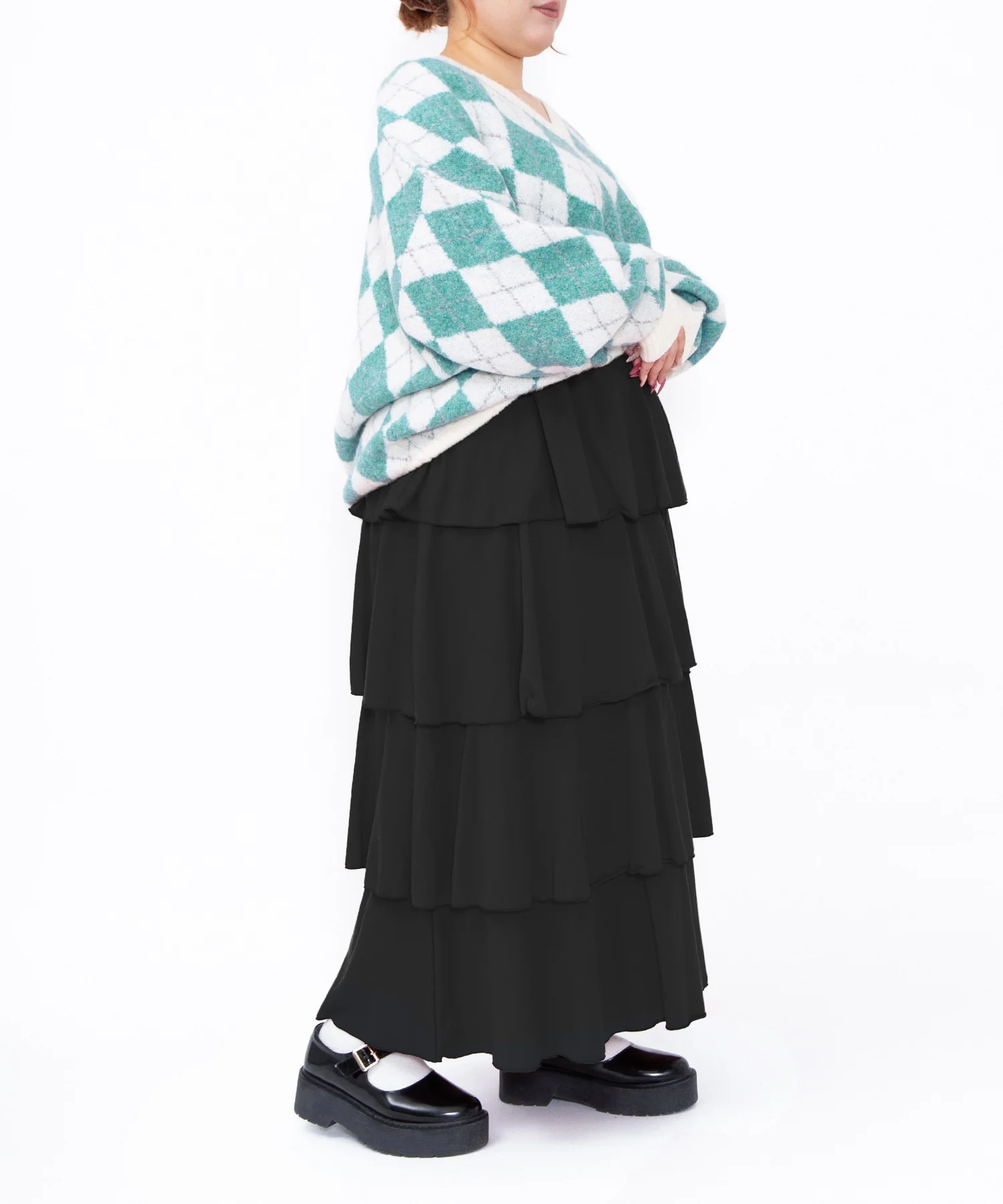 アーガイルVネックニット - Image 8