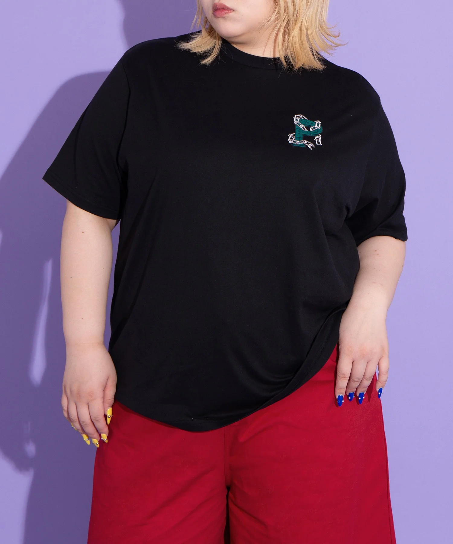 鎖ロゴ刺繍Tシャツ - Image 3
