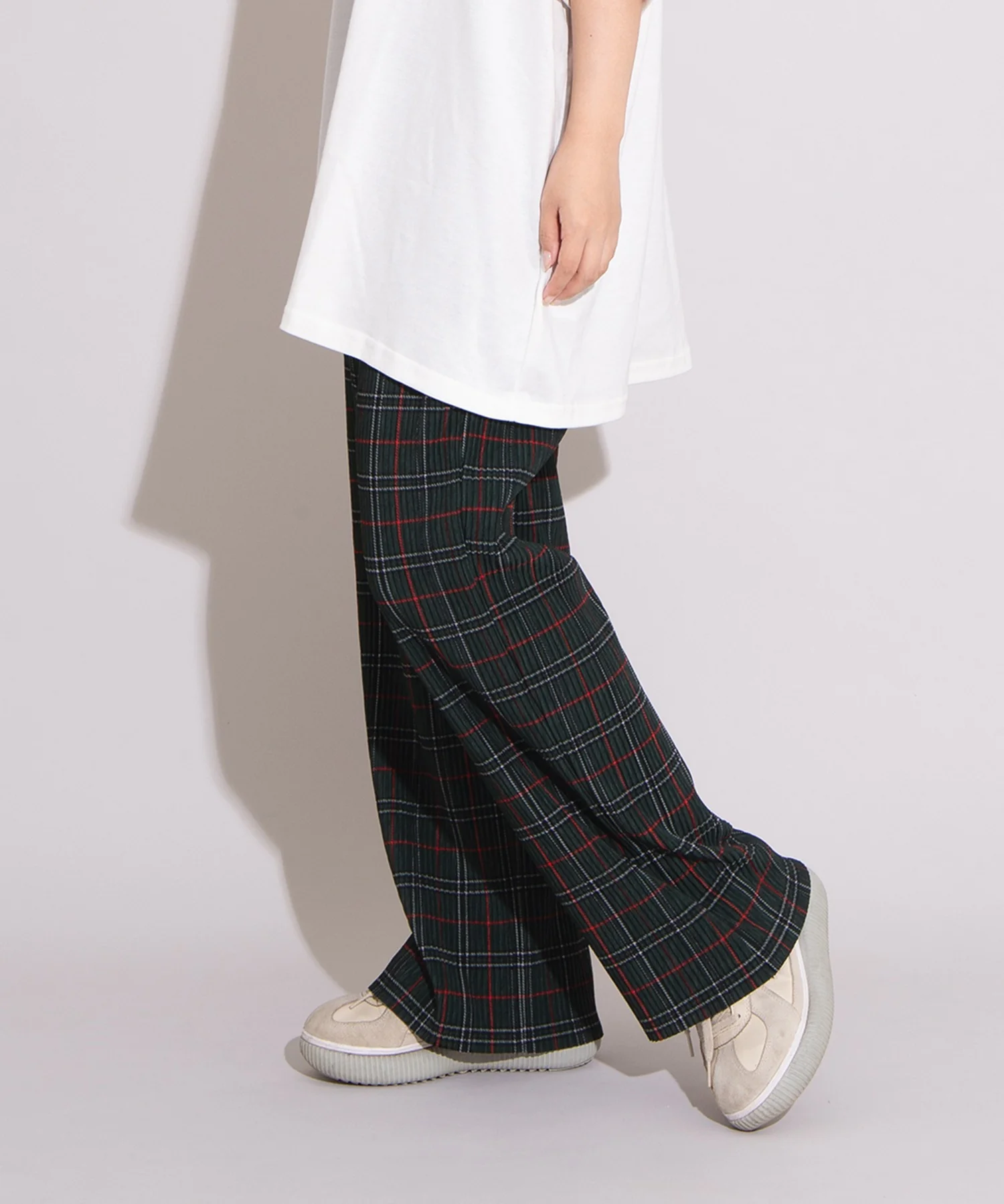 セルフカットチェックプリーツパンツ - Image 12