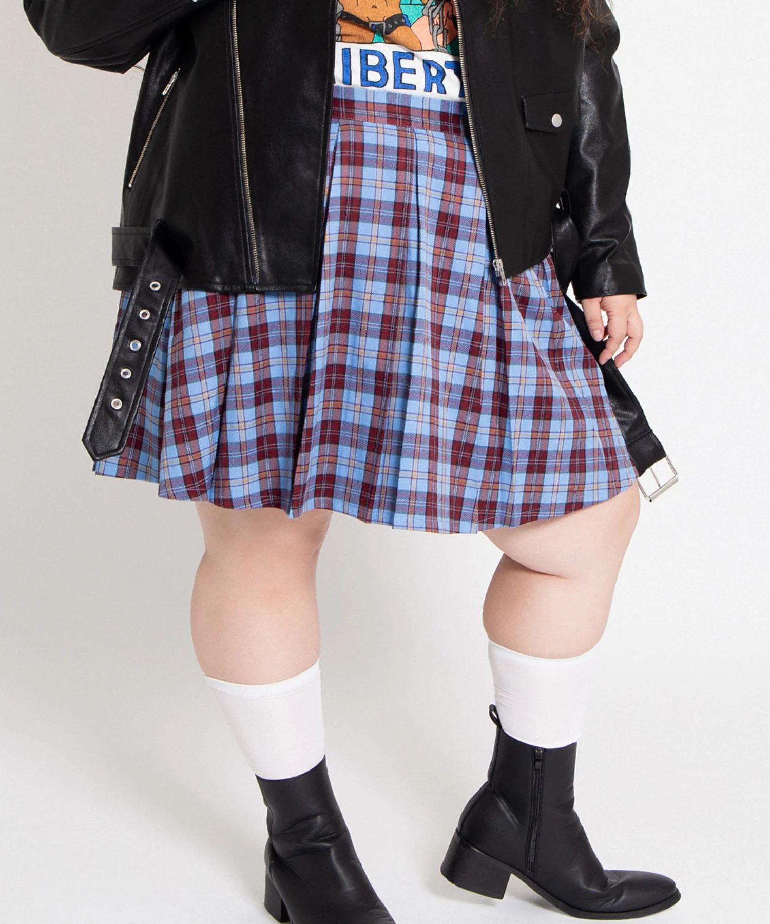 ボックスプリーツチェックミニスカート - Image 18