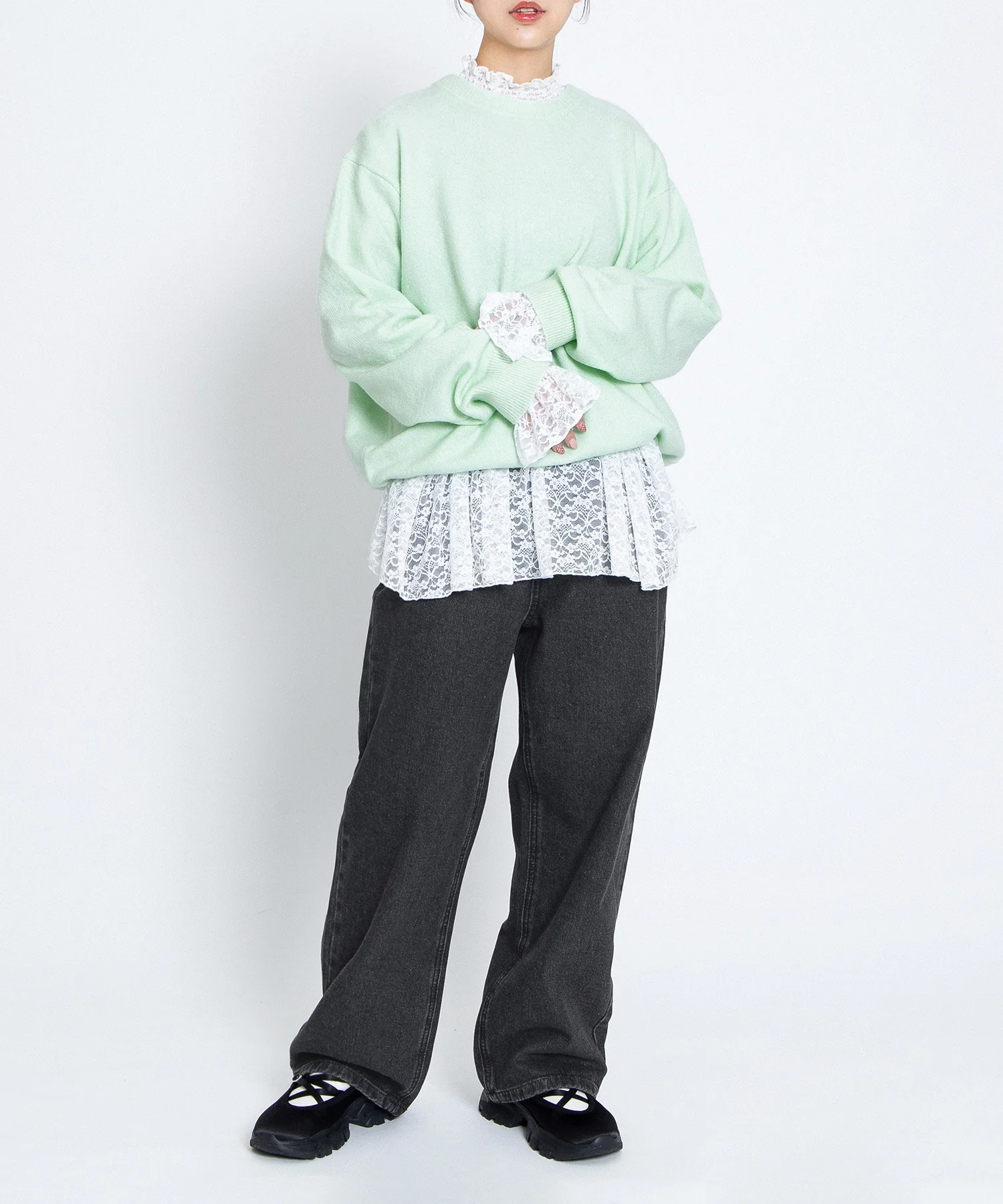 クルーネックカラーニット - Image 10