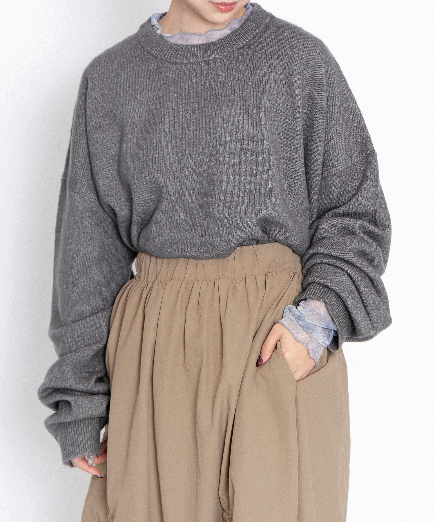 クルーネックカラーニット - Image 13