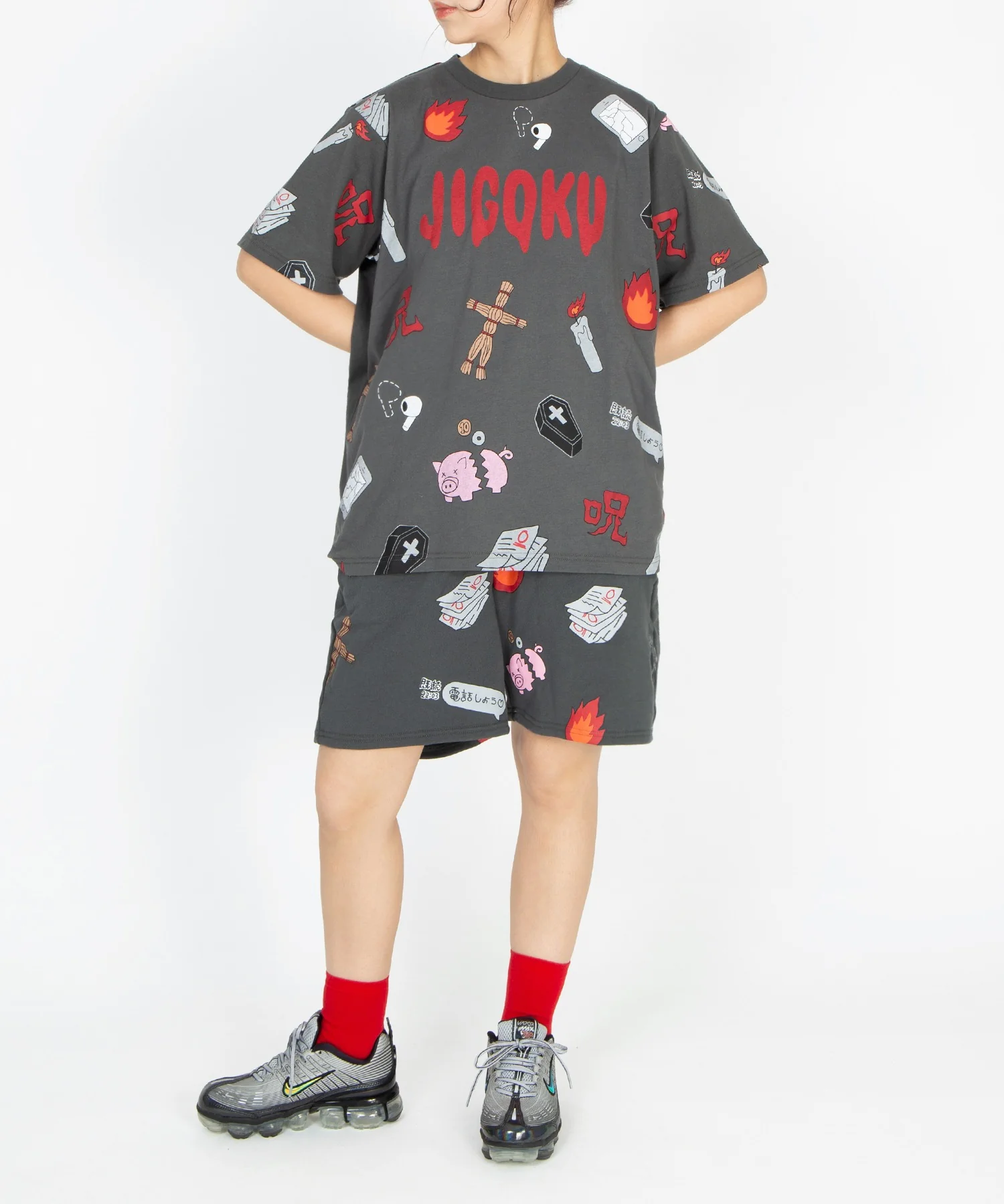 【新サイズ】天国と地獄総柄Tシャツ - Image 16