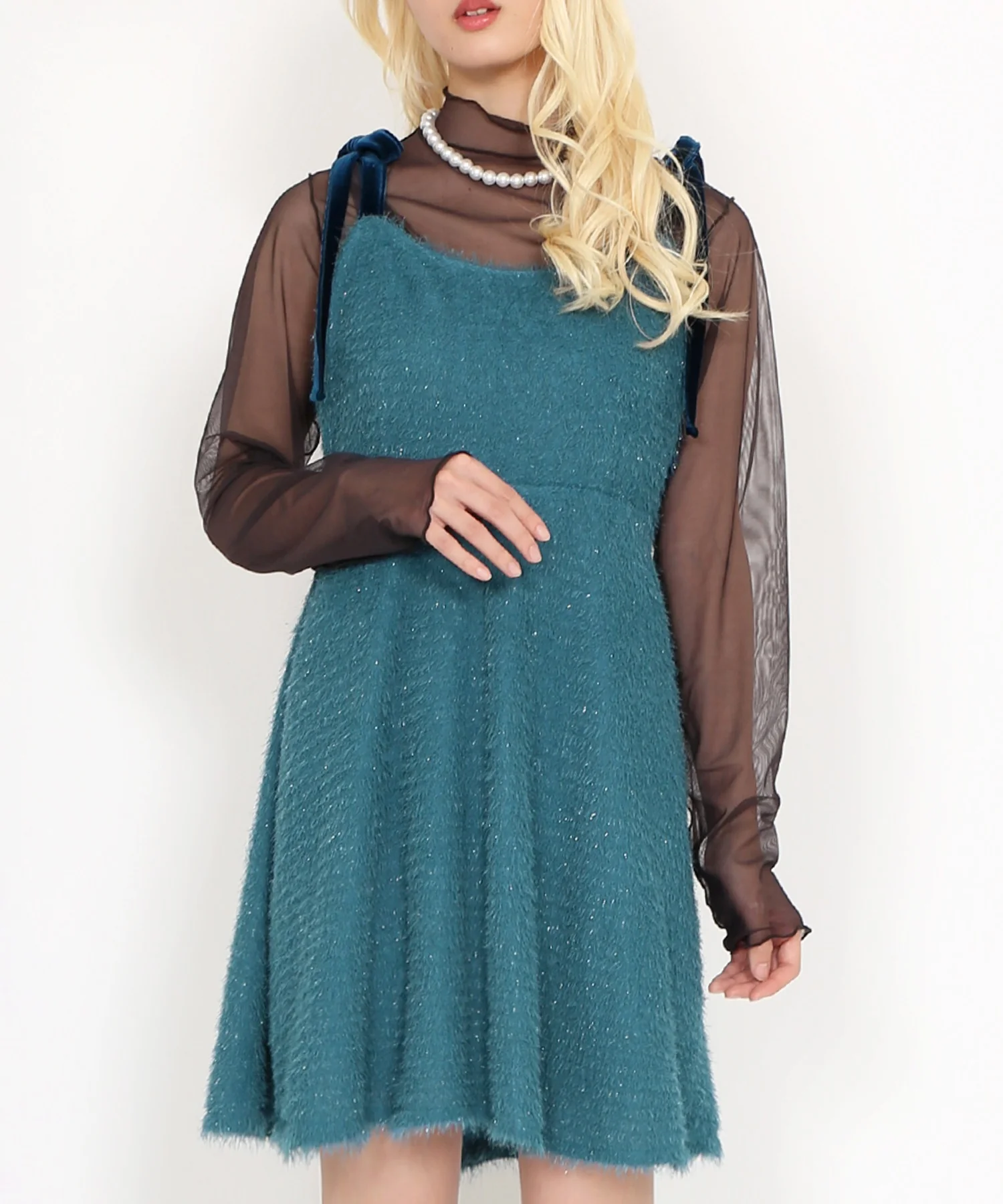 ショルダーリボンキャミワンピース - Image 4