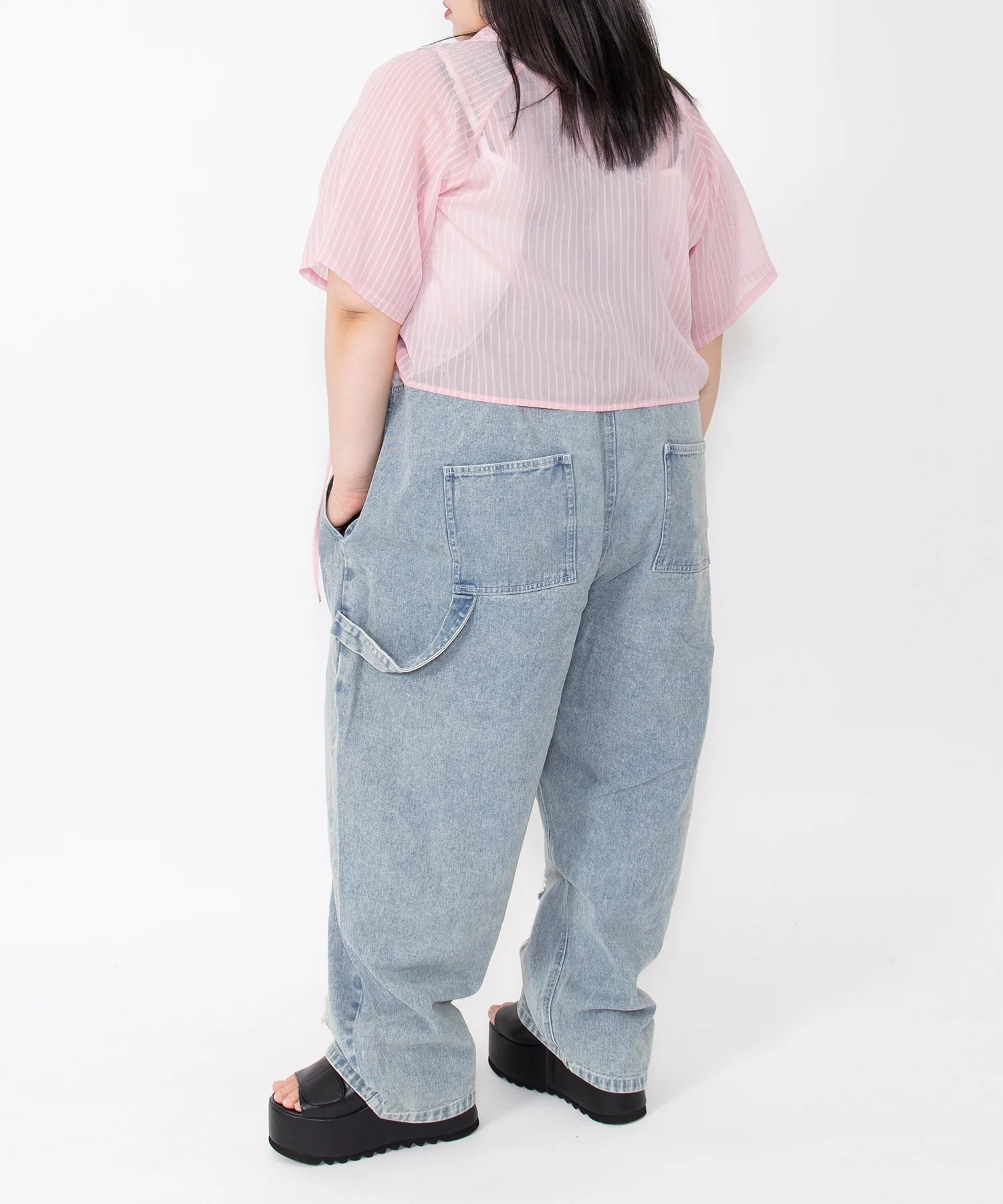 ダメージデニムオーバーオール - Image 8