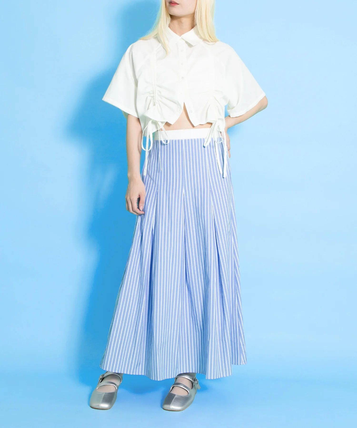 ダブルウェストストライプスカート - Image 8