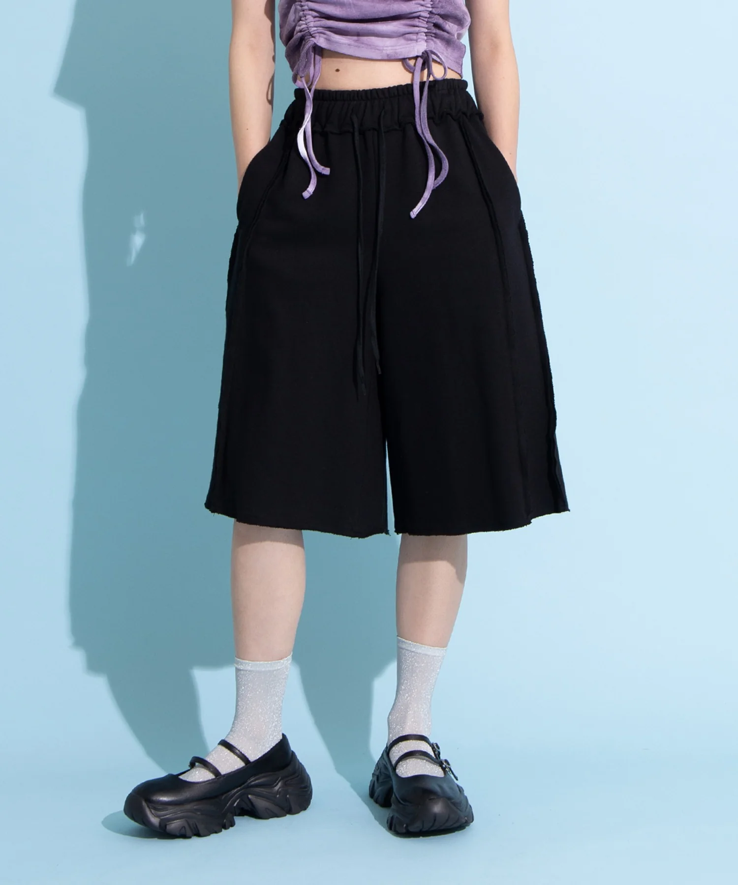 カットオフハーフスウェットパンツ - Image 2