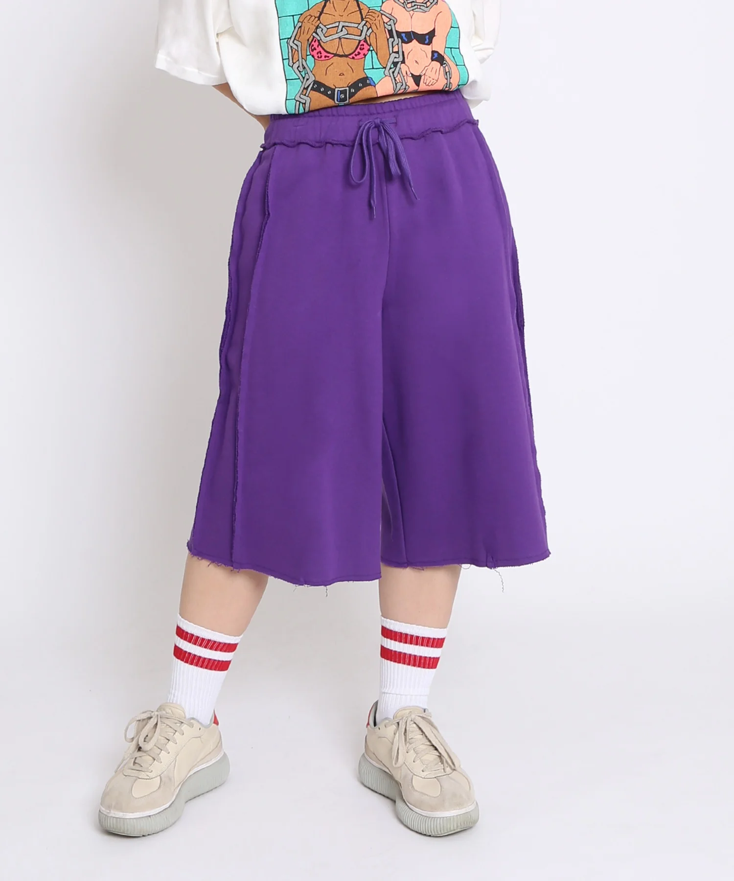 カットオフハーフスウェットパンツ - Image 3