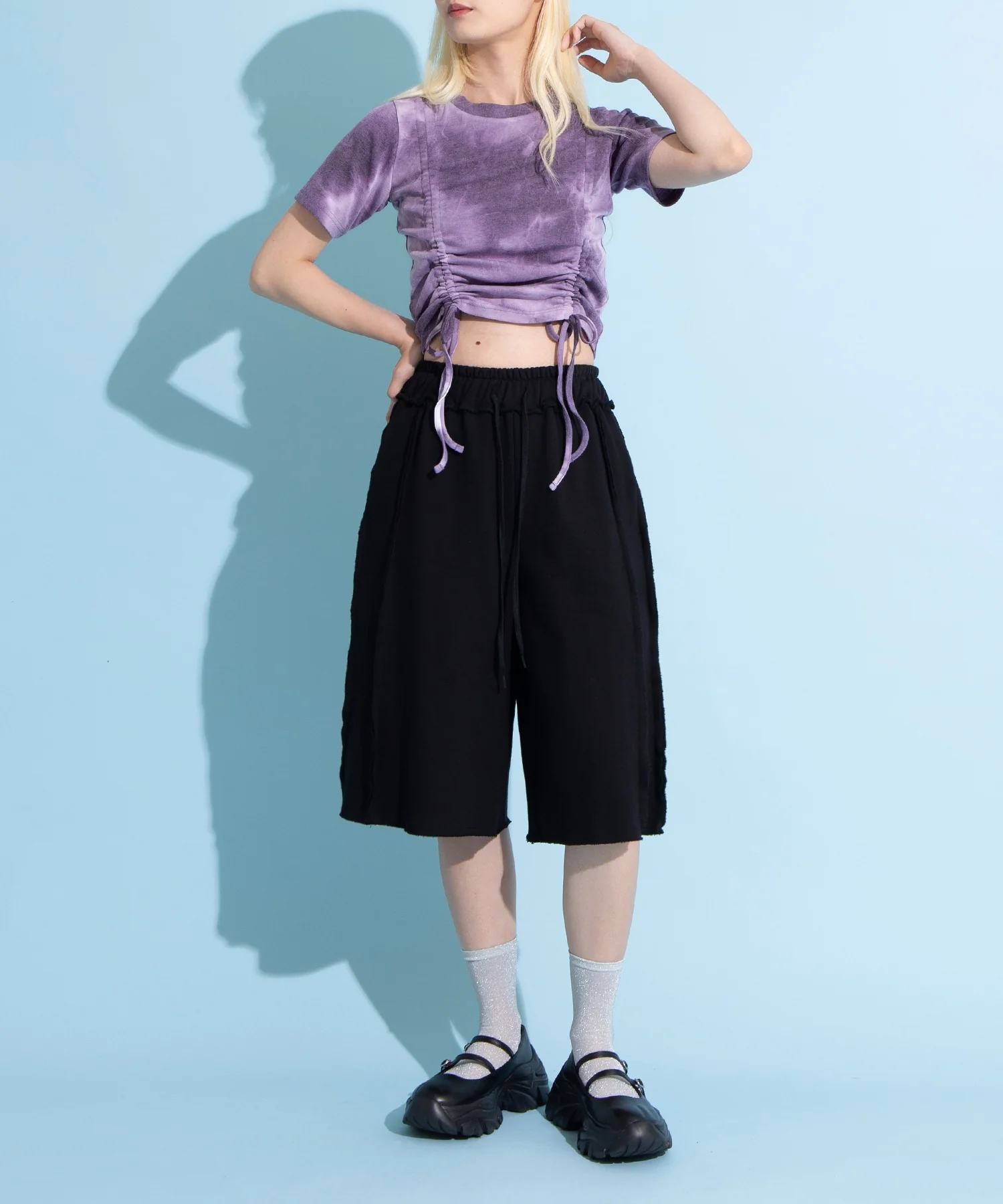 カットオフハーフスウェットパンツ - Image 6