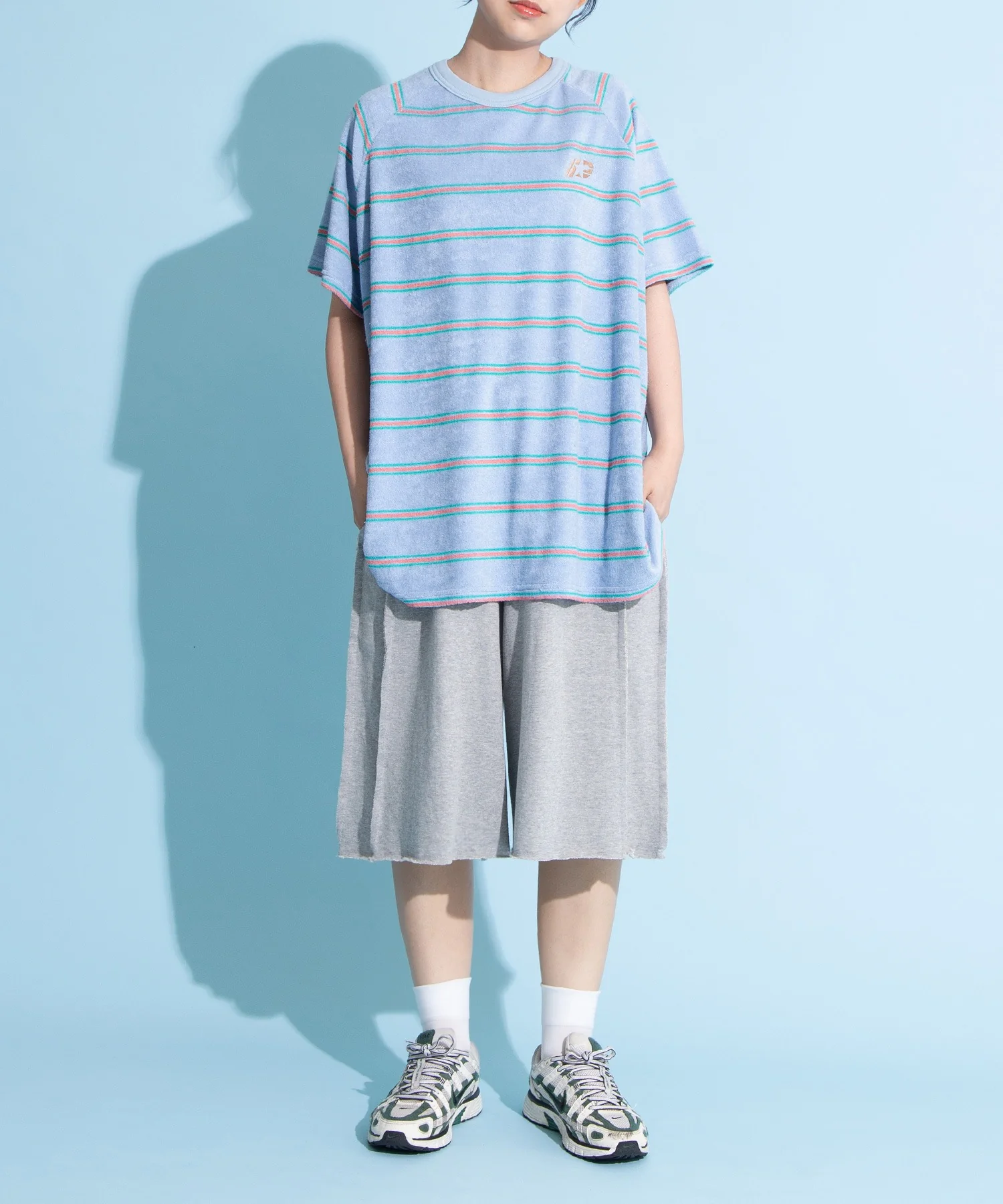 ボーダーパイルビッグTシャツ - Image 4