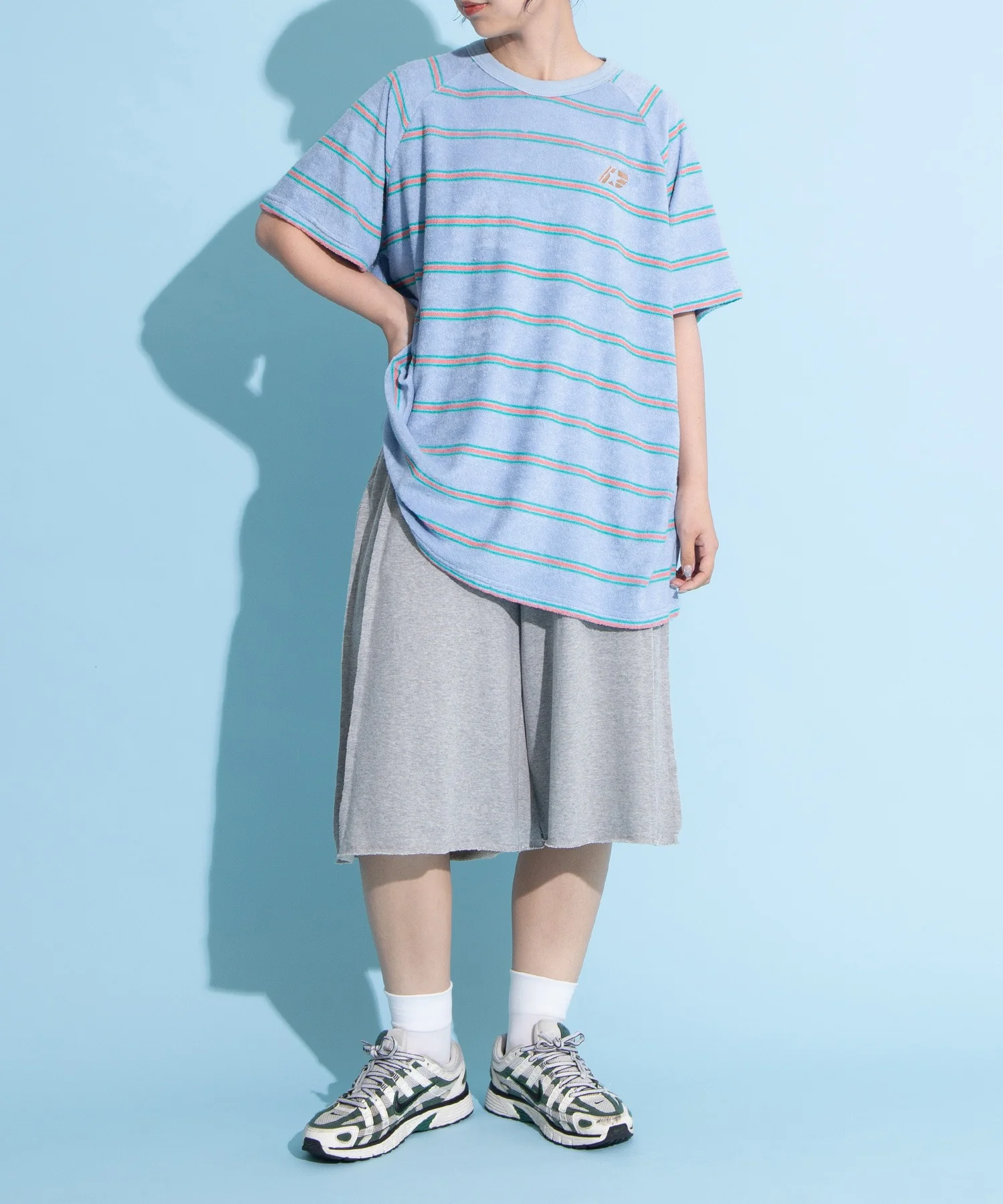 ボーダーパイルビッグTシャツ - Image 5