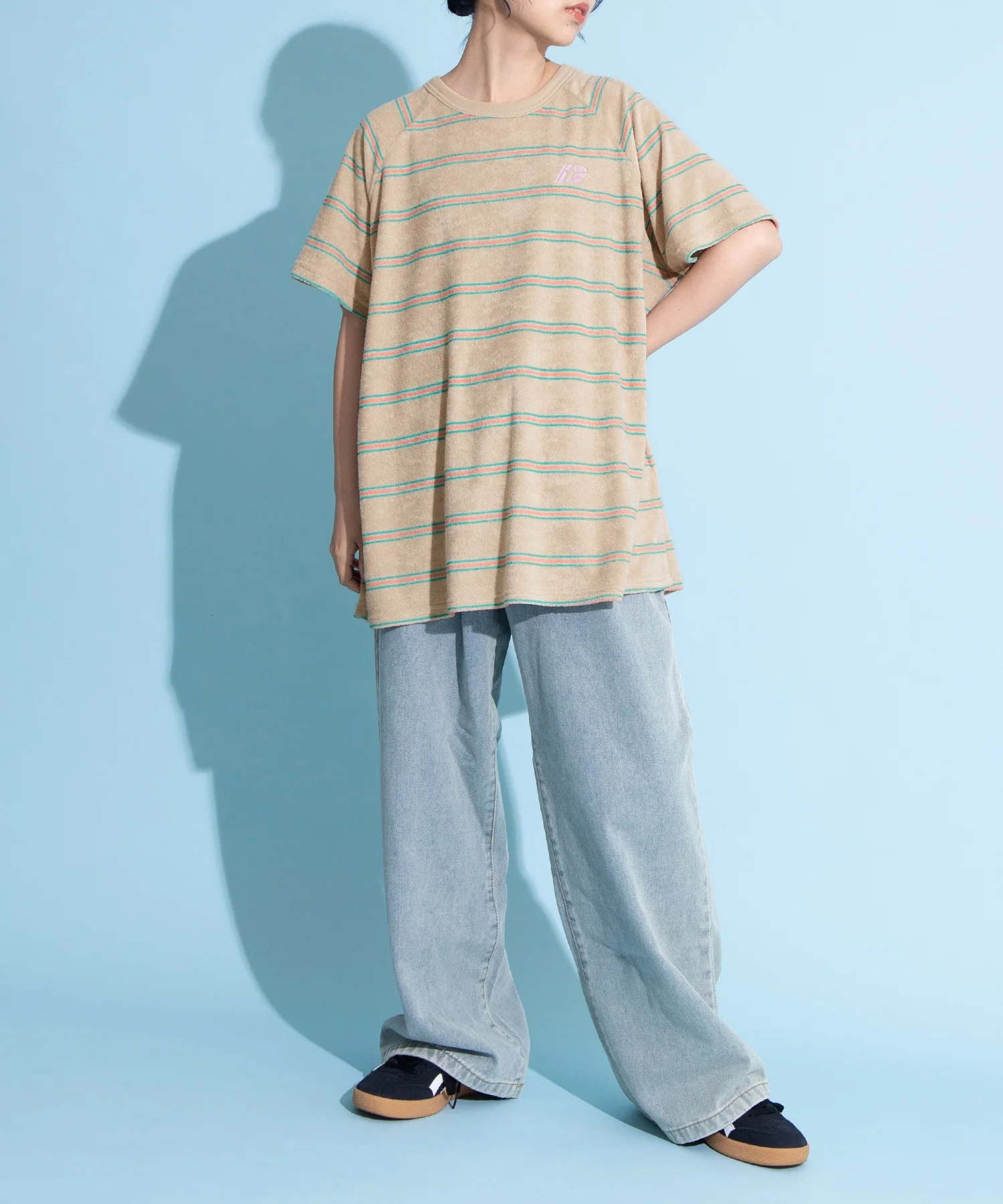 ボーダーパイルビッグTシャツ - Image 7