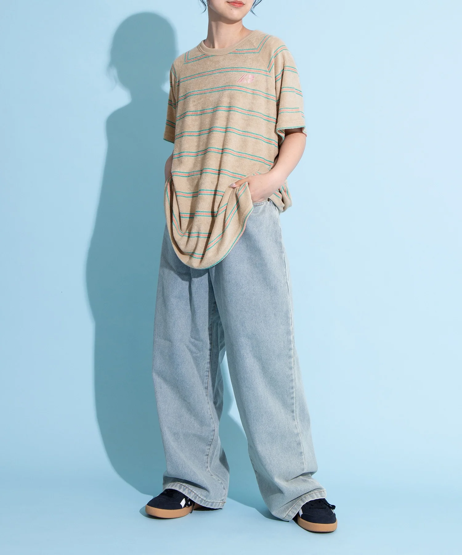 ボーダーパイルビッグTシャツ - Image 8