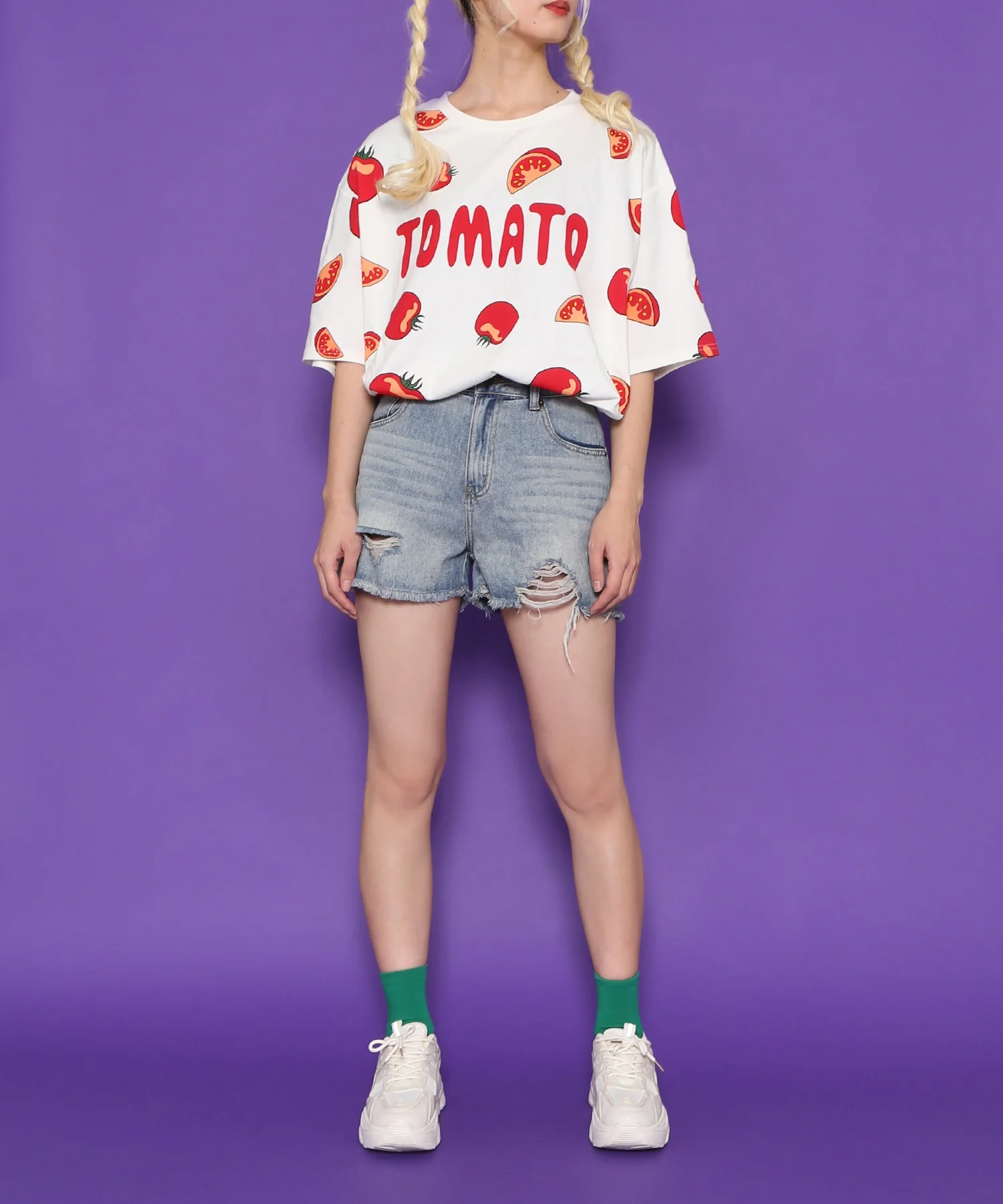 ダメージデニムショートパンツ - Image 5