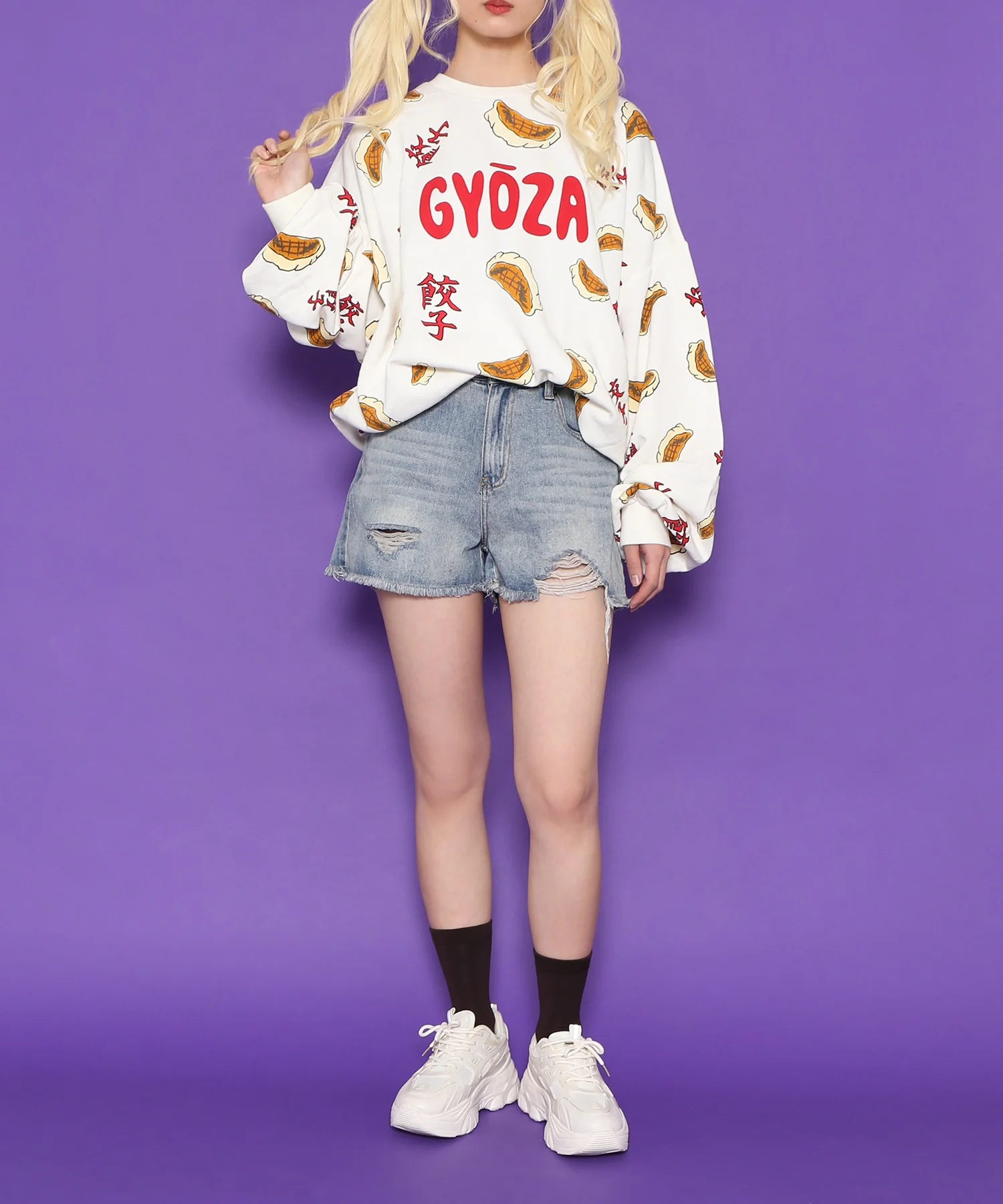 ダメージデニムショートパンツ - Image 6