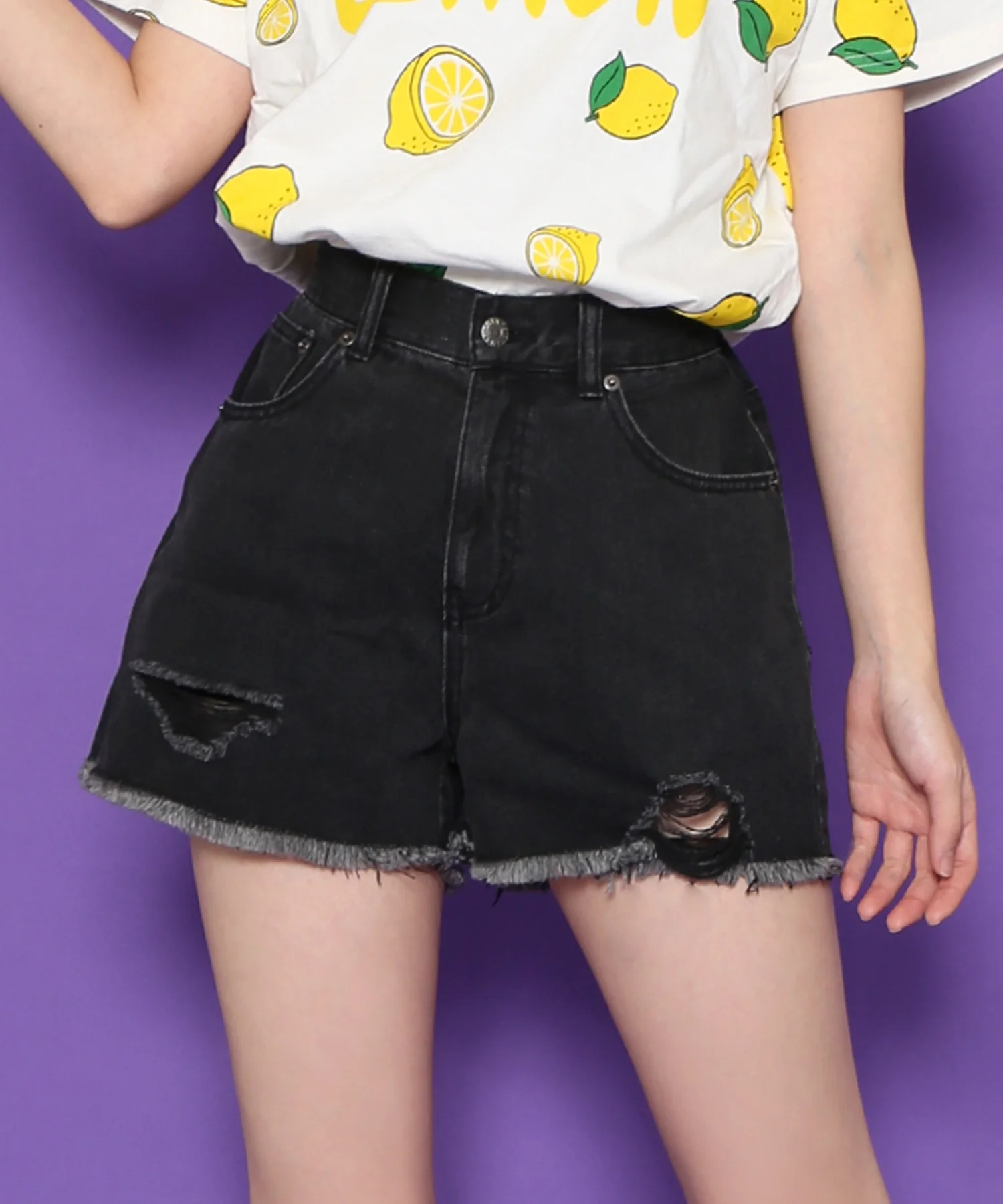 ダメージデニムショートパンツ - Image 7