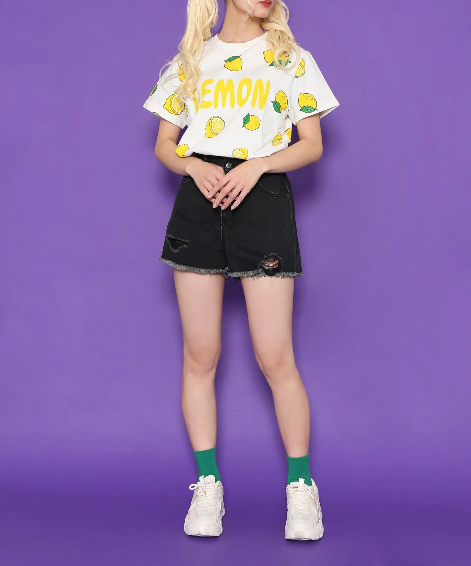 ダメージデニムショートパンツ - Image 8