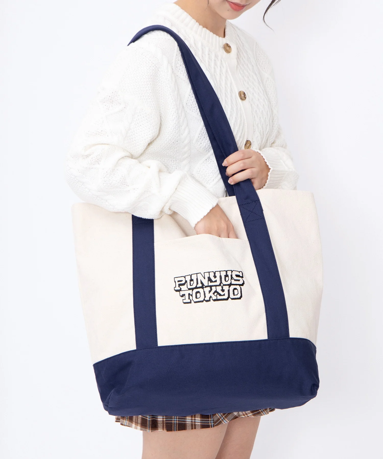ロゴ刺繍キャンバストートバッグ - Image 2